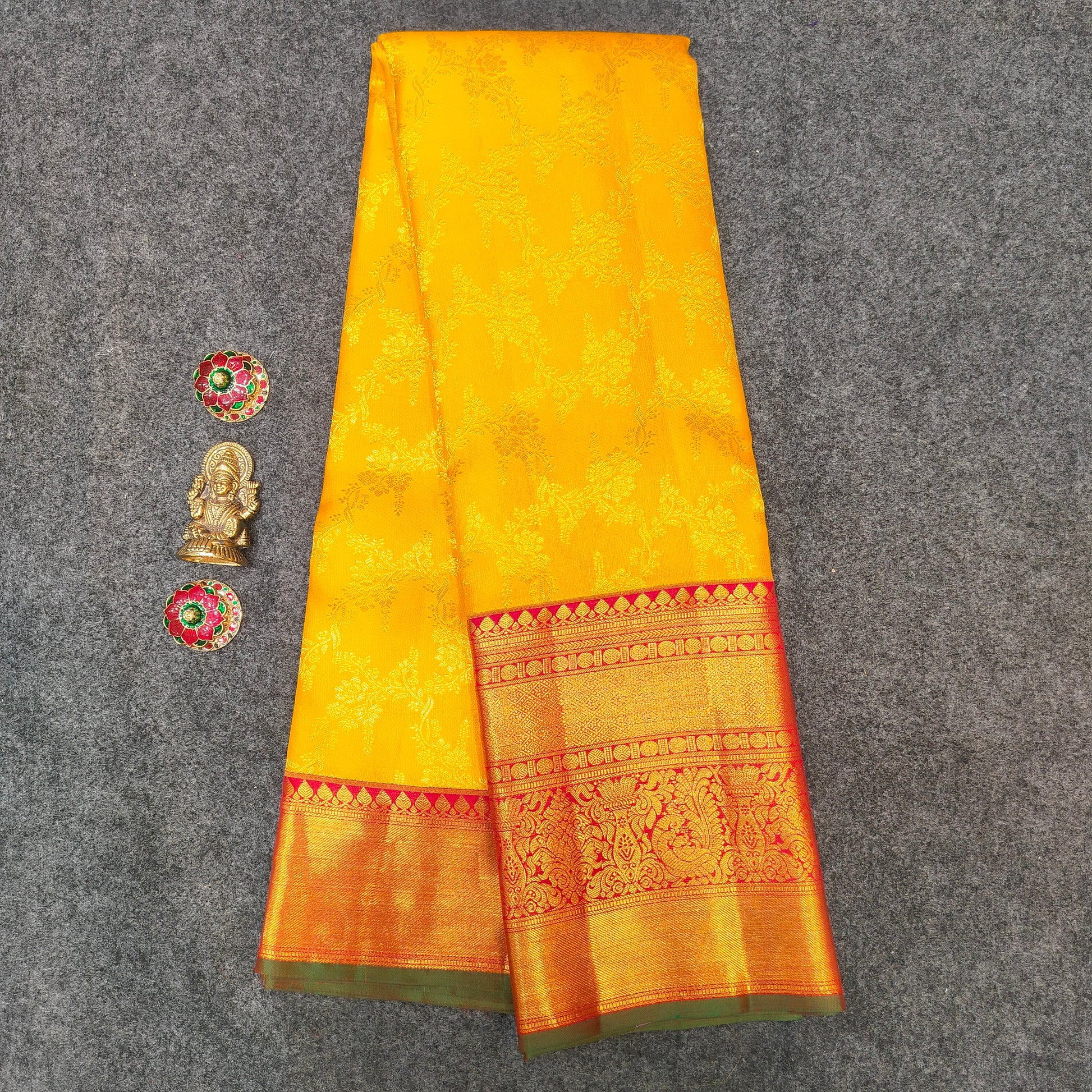✨Pure Resham Bridal Kanchi Pattu Handloom Saree - Ambica Wedding Mall