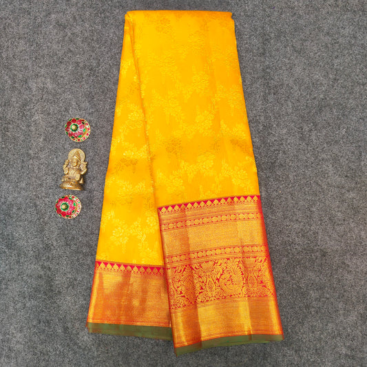 โจPure Resham Bridal Kanchi Pattu Handloom Saree - Ambica Wedding Mall