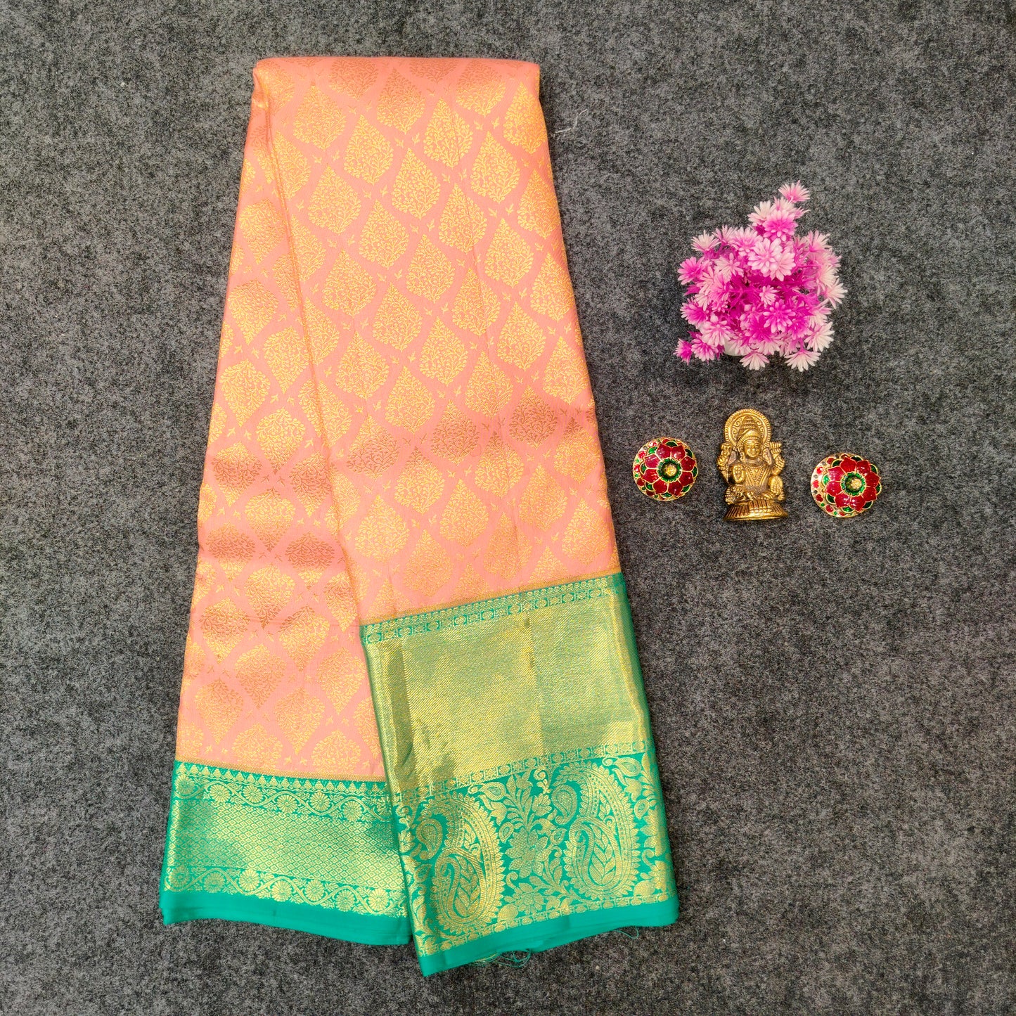 ✨Pure Resham Bridal Kanchi Pattu Handloom Saree - Ambica Wedding Mall