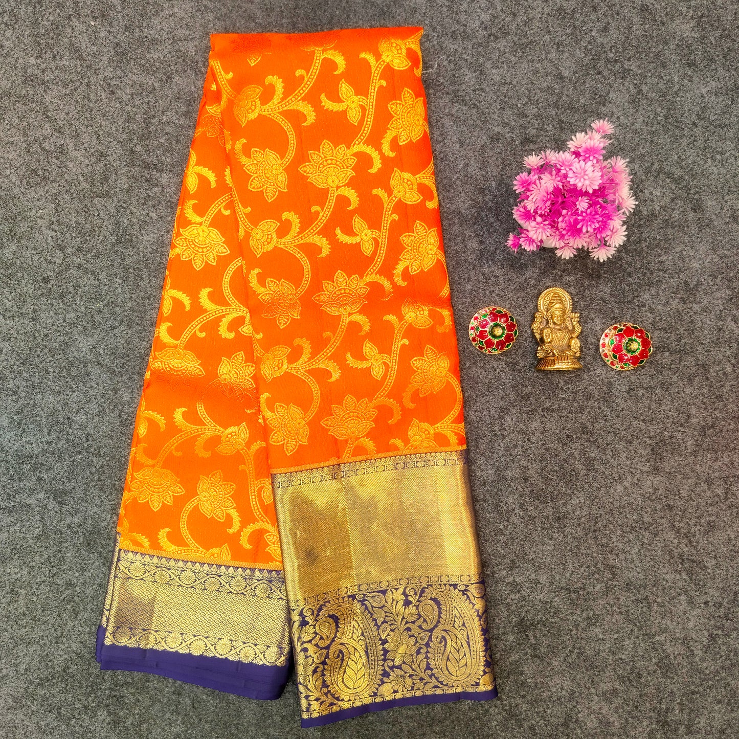 ✨Pure Resham Bridal Kanchi Pattu Handloom Saree - Ambica Wedding Mall