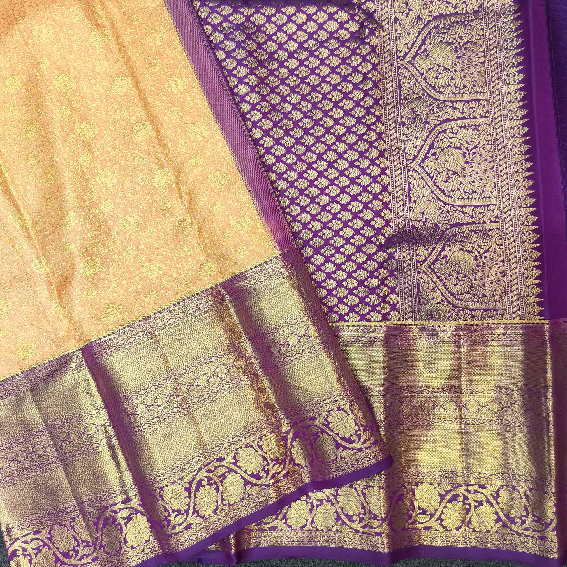 ✨Pure Resham Bridal Kanchi Pattu Handloom Saree - Ambica Wedding Mall