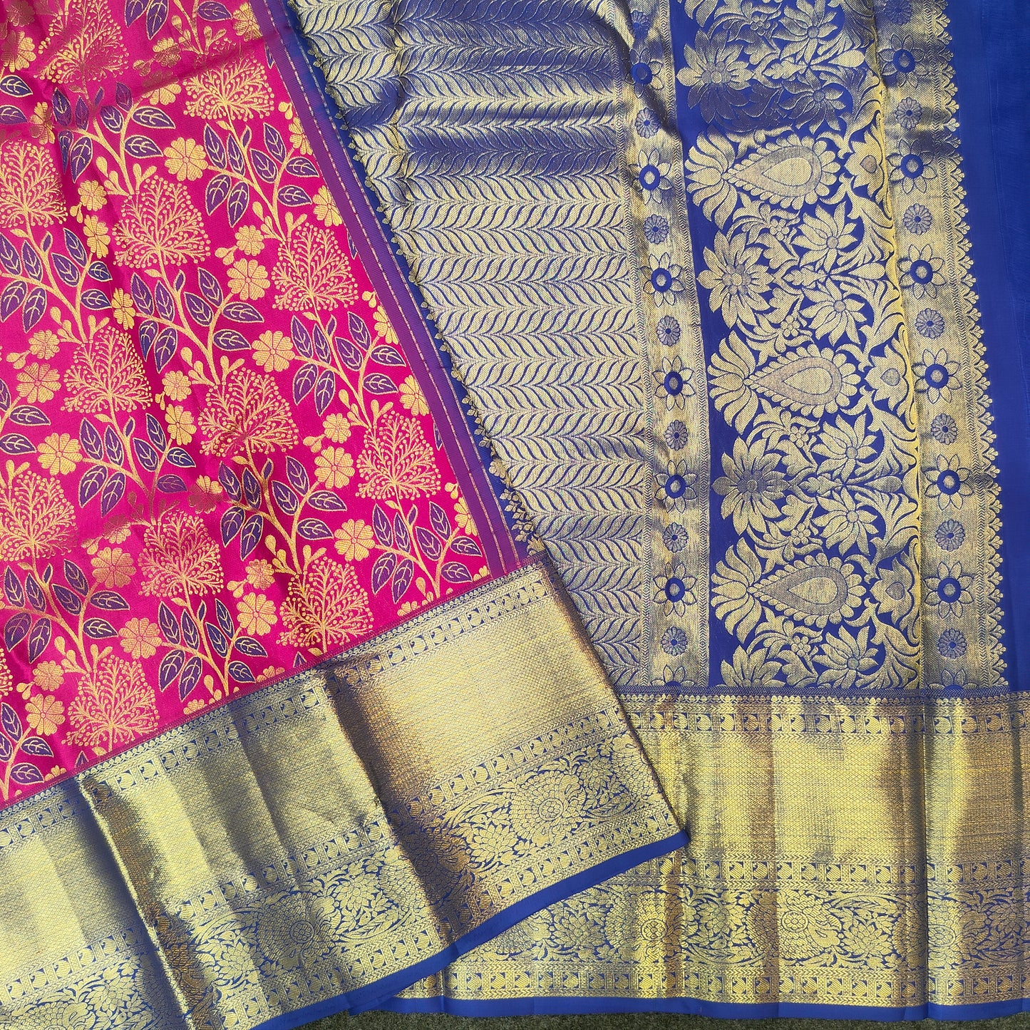 ✨Pure Resham Bridal Kanchi Pattu Handloom Saree - Ambica Wedding Mall