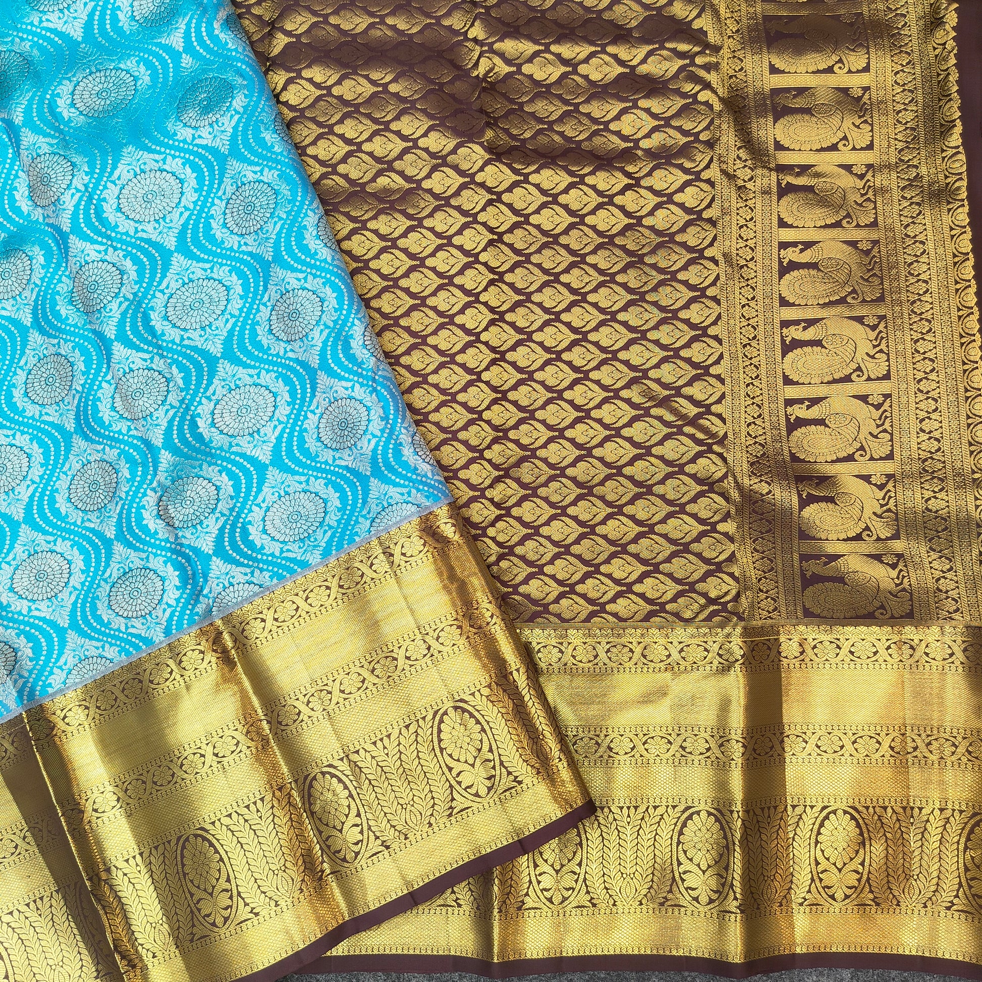 ✨Pure Resham Bridal Kanchi Pattu Handloom Saree - Ambica Wedding Mall