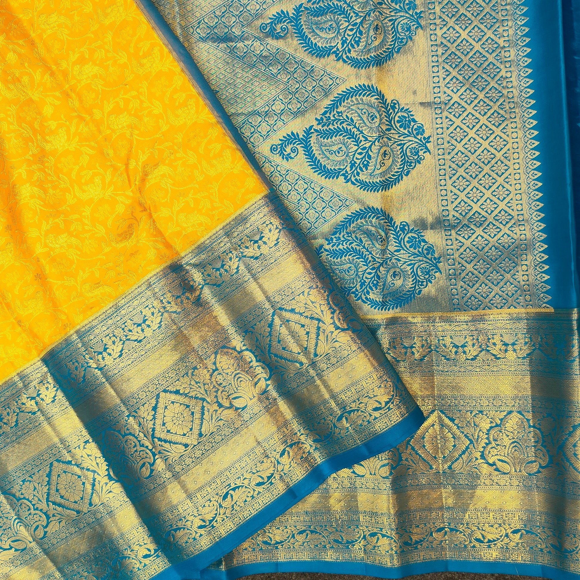 ✨Pure Resham Bridal Kanchi Pattu Handloom Saree - Ambica Wedding Mall
