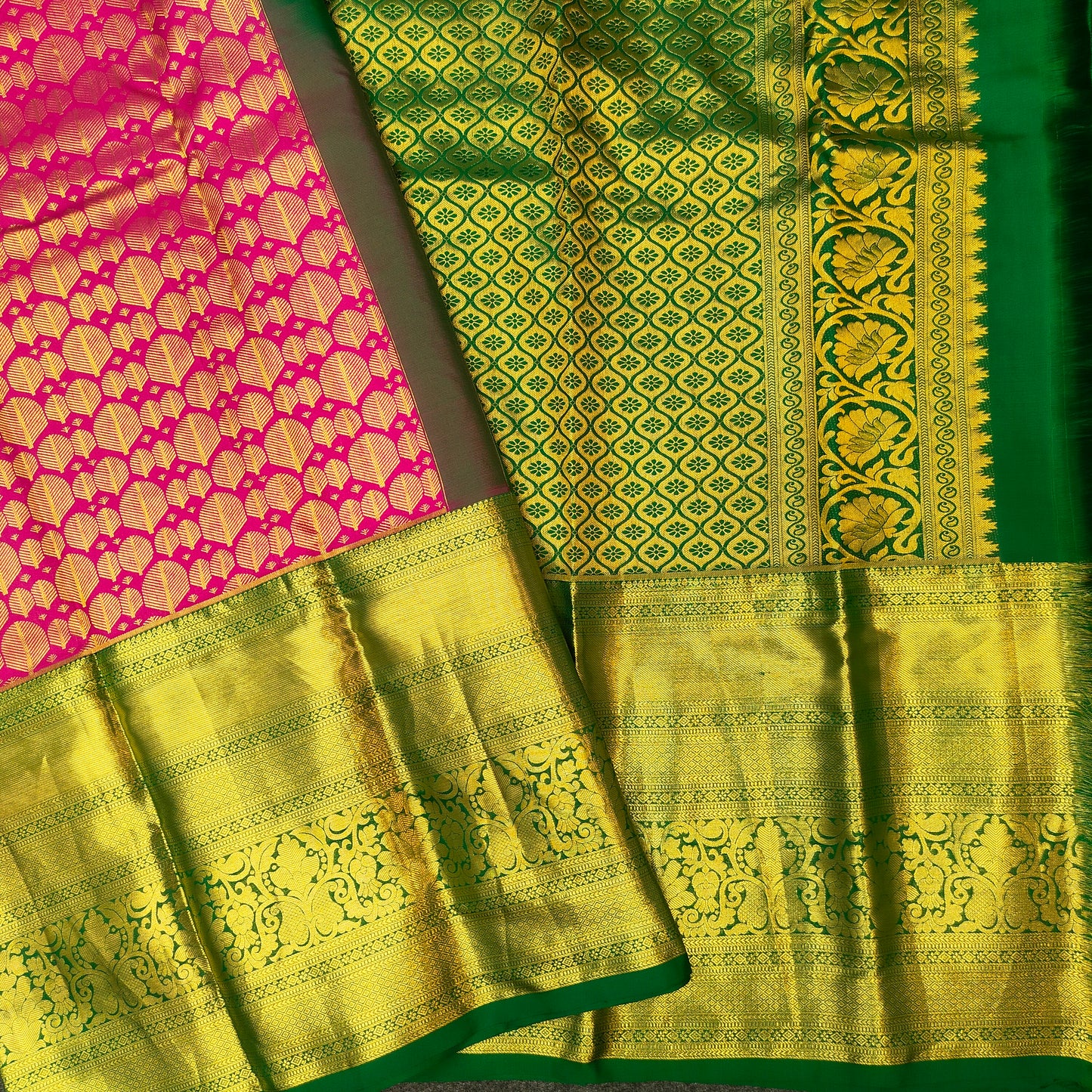 ✨Pure Resham Bridal Kanchi Pattu Handloom Saree - Ambica Wedding Mall