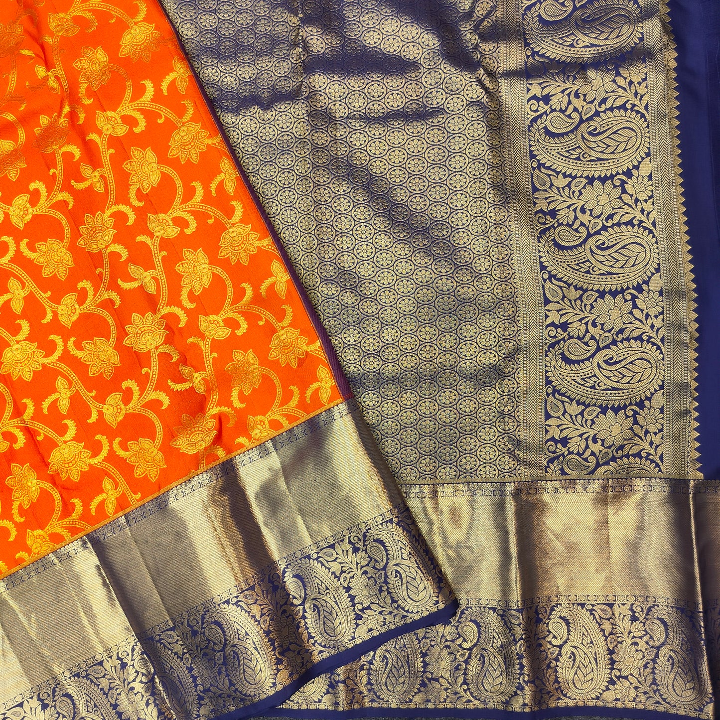✨Pure Resham Bridal Kanchi Pattu Handloom Saree - Ambica Wedding Mall