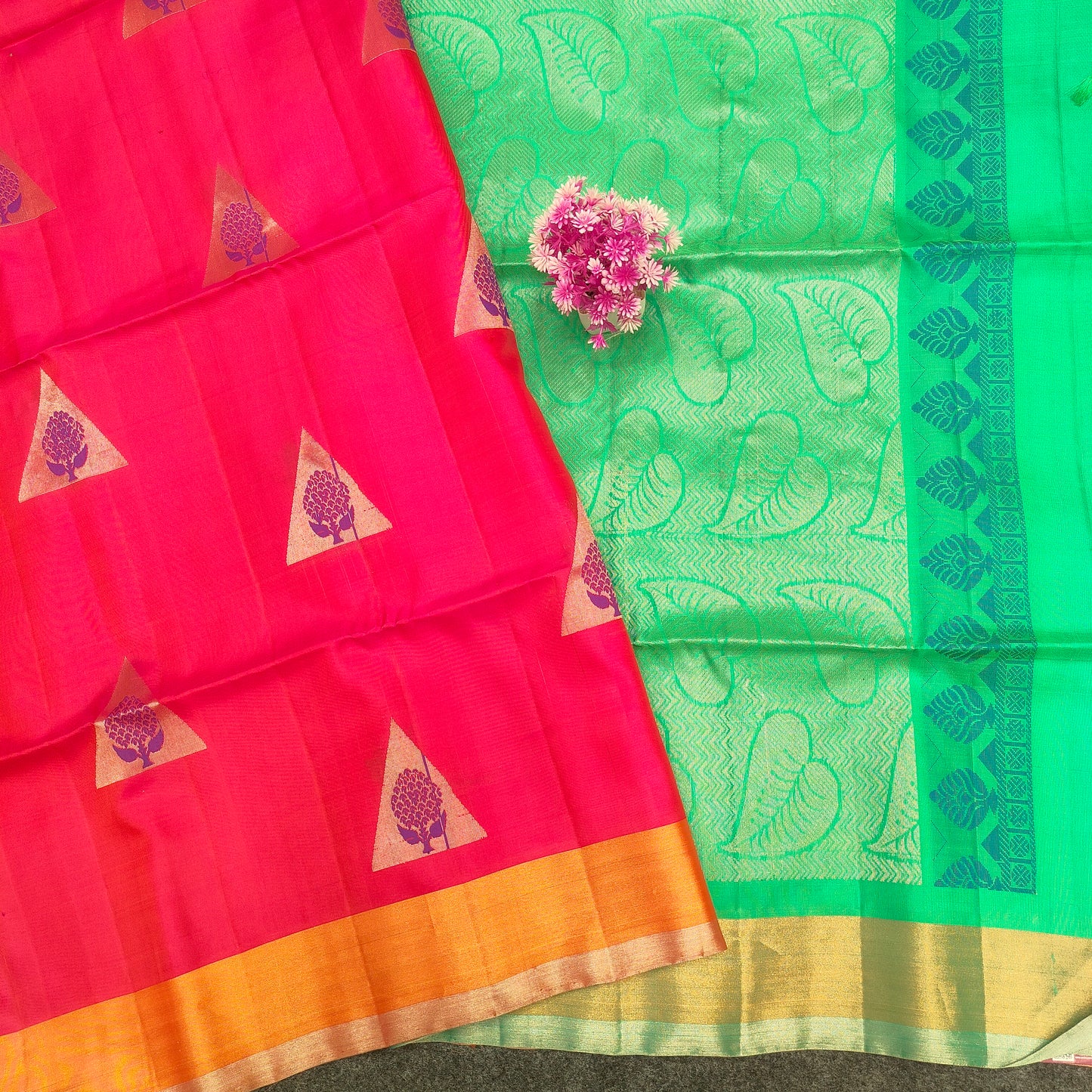 ✨Kanchi Pattu Bentex Border Saree - Ambica Wedding Mall