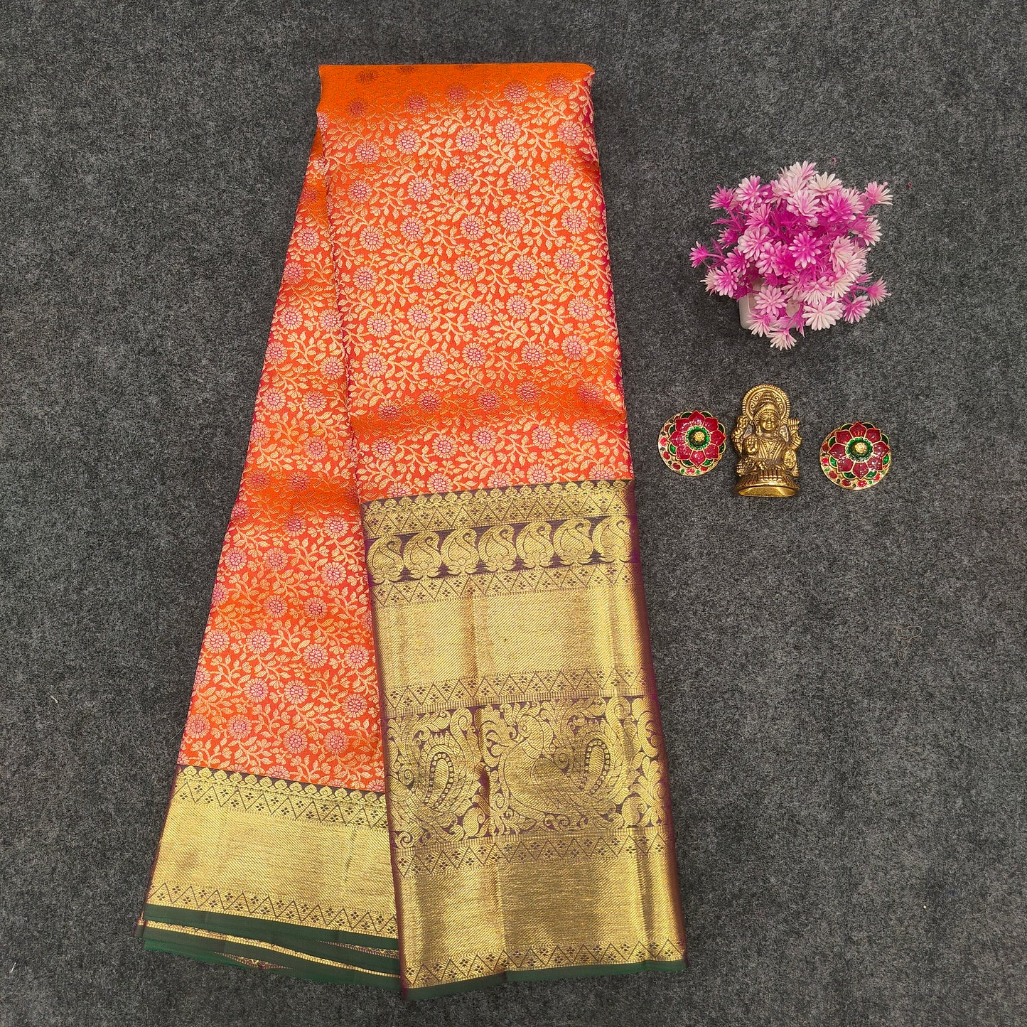 Kanchi Pattu Bridal Pure Zari Saree - Ambica Wedding Mall
