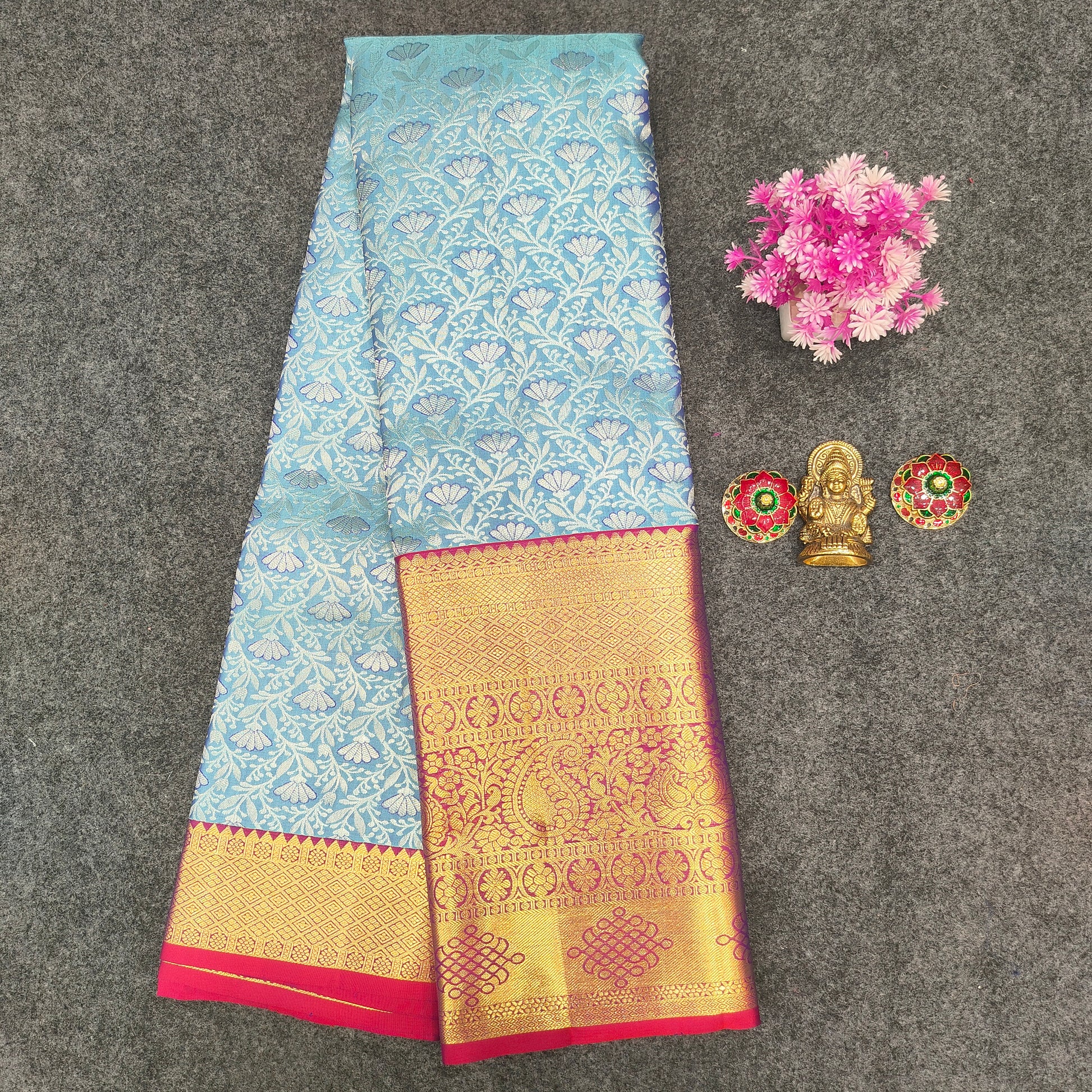 Kanchi Pattu Bridal Pure Zari Saree - Ambica Wedding Mall