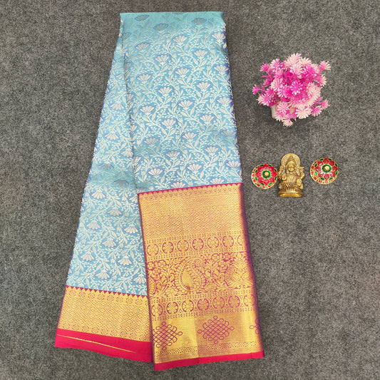 Kanchi Pattu Bridal Pure Zari Saree - Ambica Wedding Mall