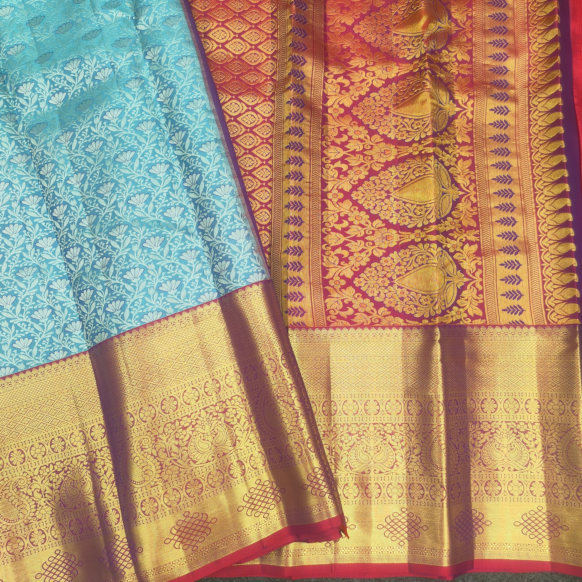 Kanchi Pattu Bridal Pure Zari Saree - Ambica Wedding Mall