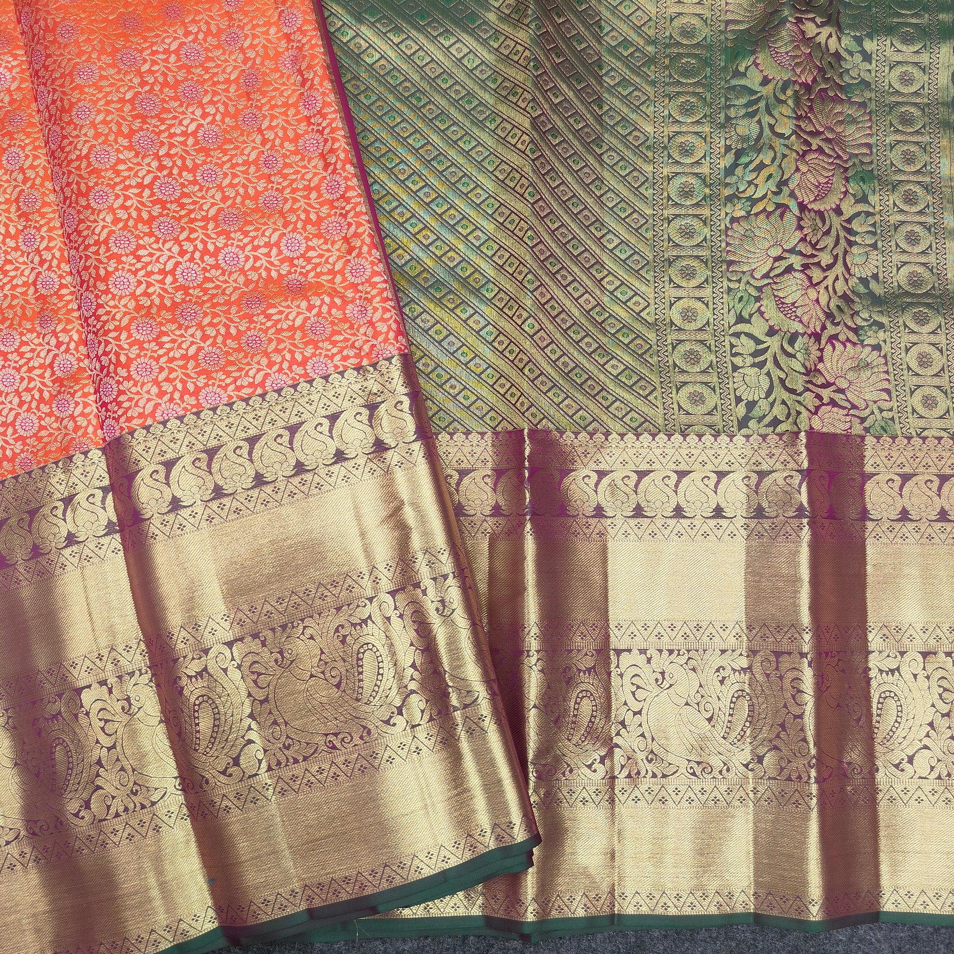 Kanchi Pattu Bridal Pure Zari Saree - Ambica Wedding Mall