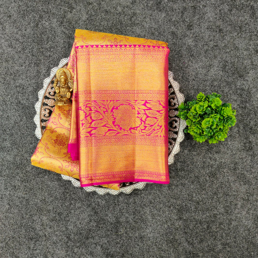 Kanchi Pattu Bridal Pure Zari Saree - Ambica Wedding Mall