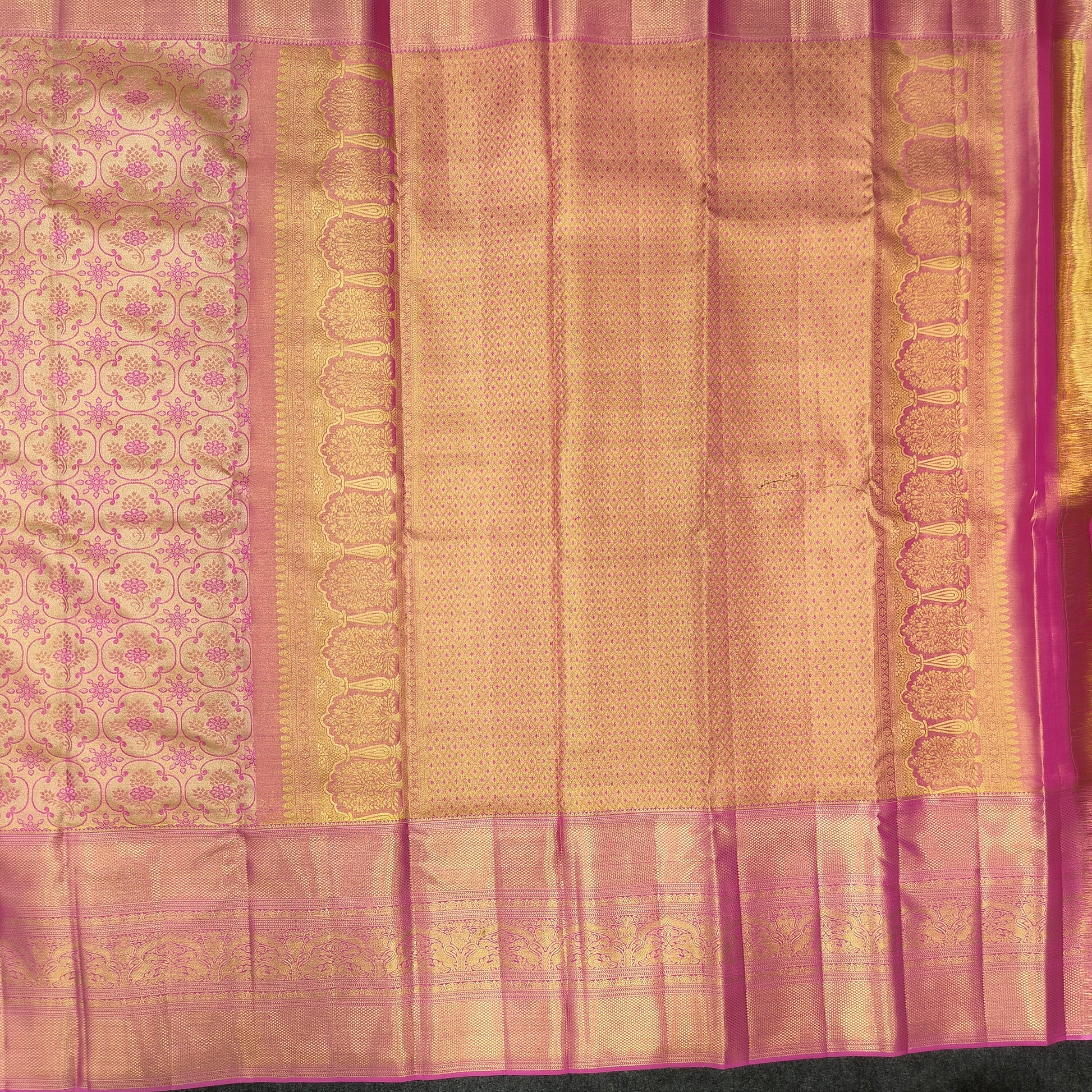 Kanchi Pattu Bridal Pure Zari Saree - Ambica Wedding Mall