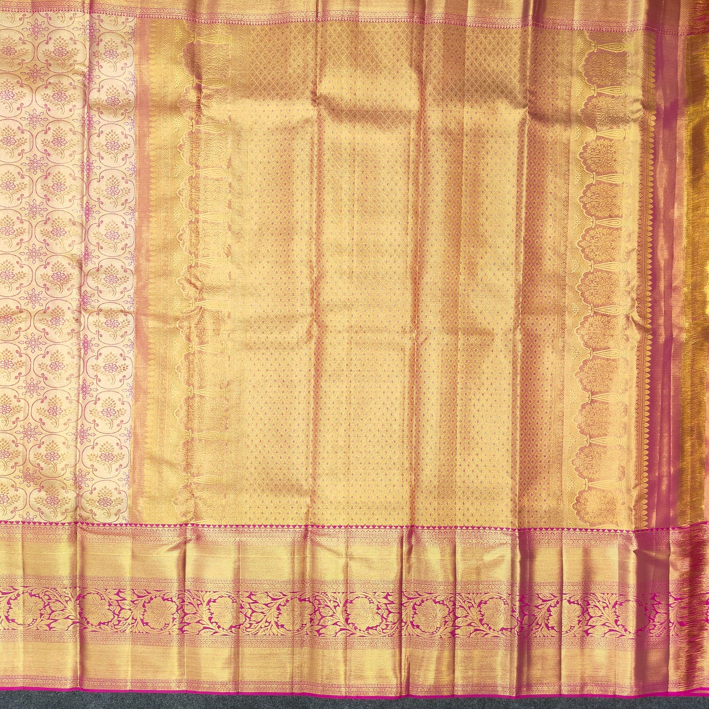 Kanchi Pattu Bridal Pure Zari Saree - Ambica Wedding Mall