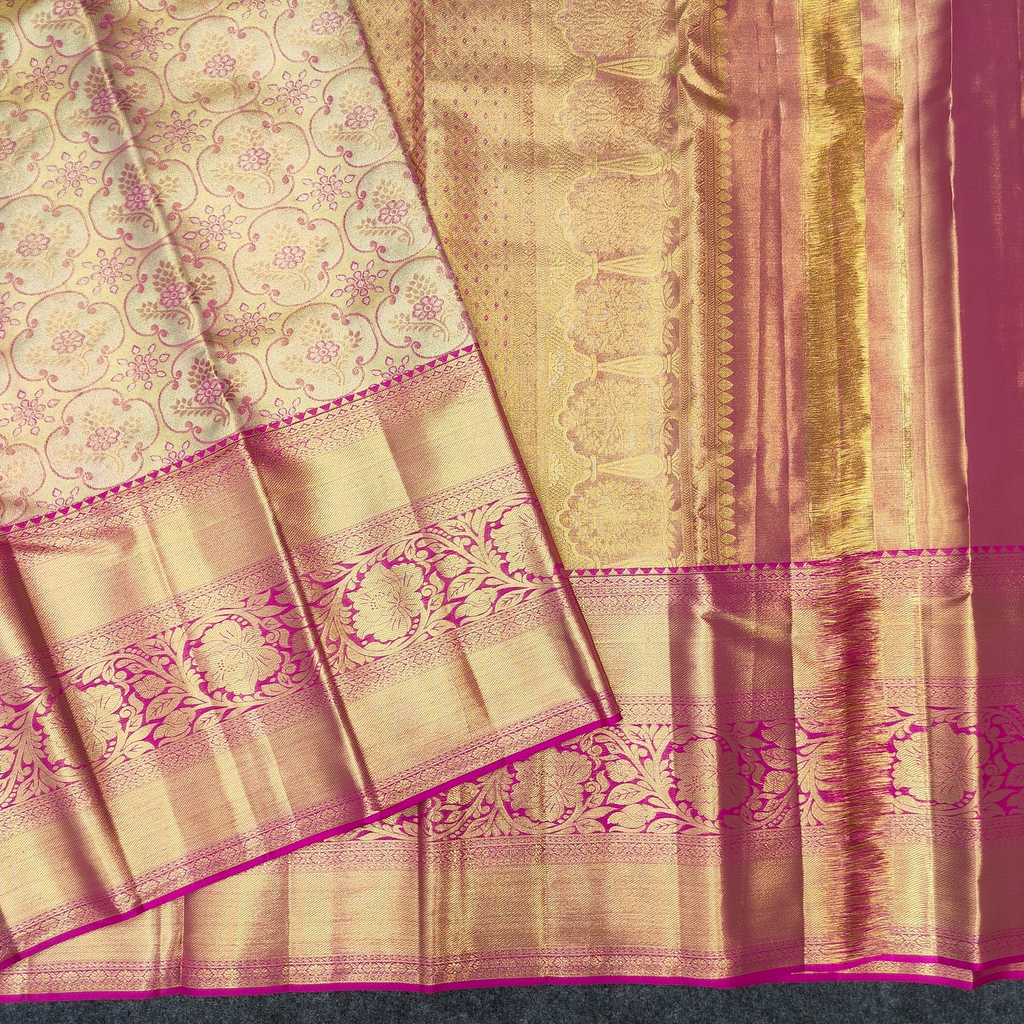 Kanchi Pattu Bridal Pure Zari Saree - Ambica Wedding Mall