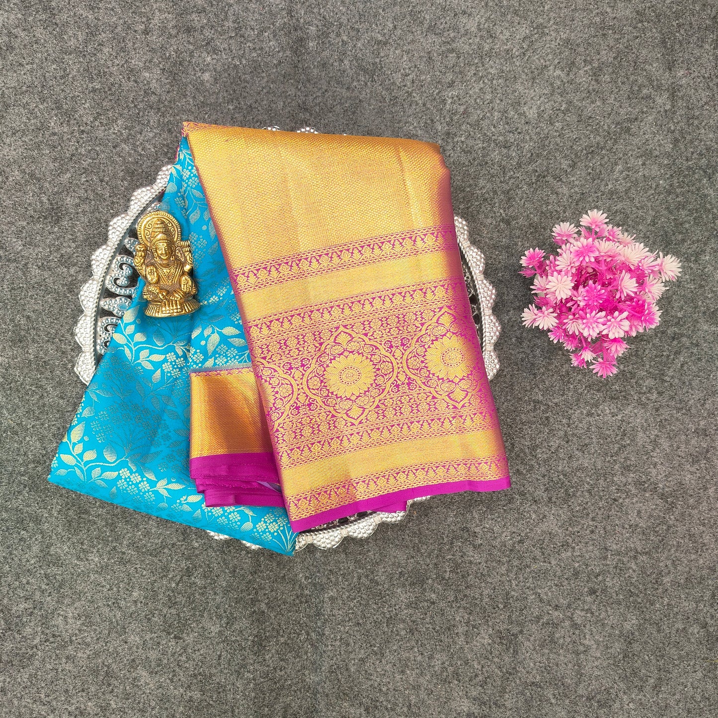 ✨Pure Resham Bridal Kanchi Pattu Handloom Saree - Ambica Wedding Mall