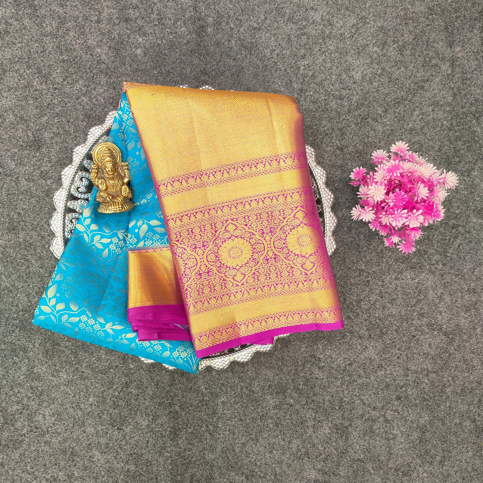 ✨Pure Resham Bridal Kanchi Pattu Handloom Saree - Ambica Wedding Mall