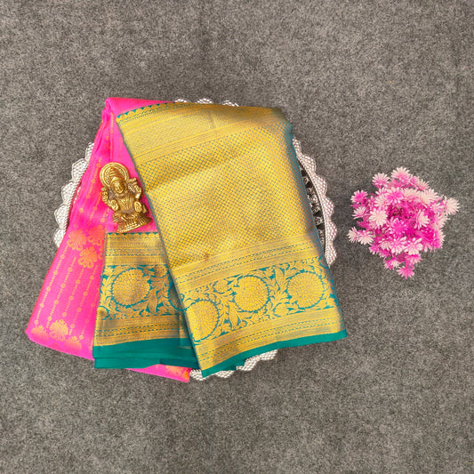 โจPure Resham Bridal Kanchi Pattu Handloom Saree - Ambica Wedding Mall