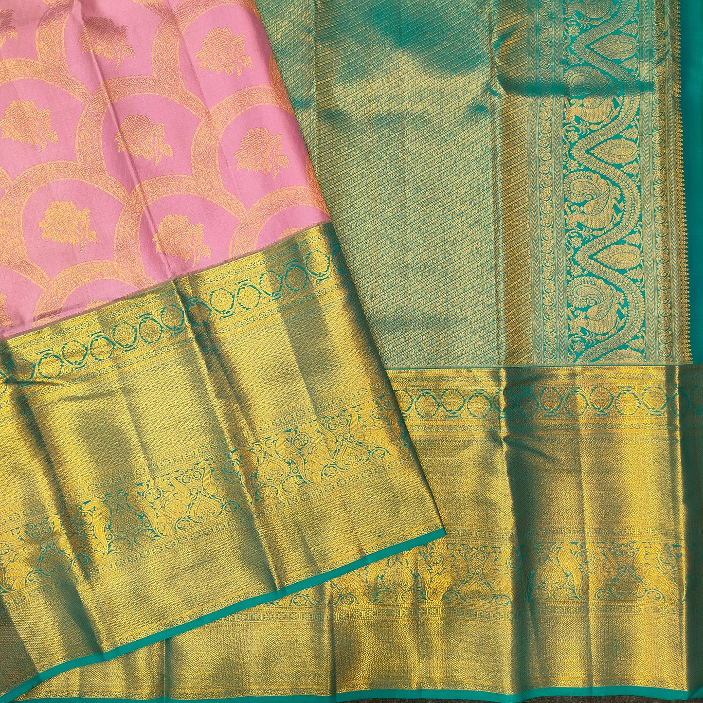 ✨Pure Resham Bridal Kanchi Pattu Handloom Saree - Ambica Wedding Mall