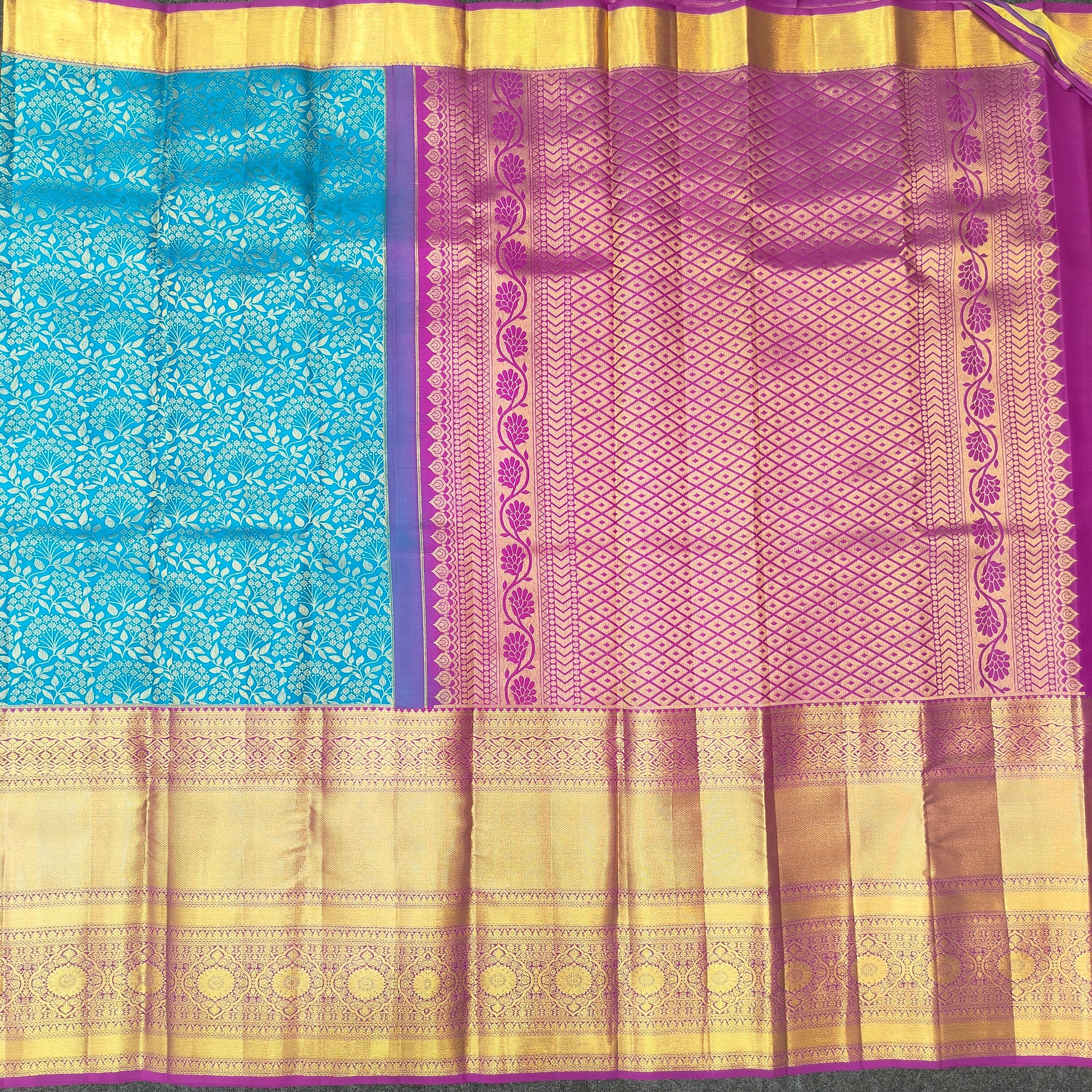 ✨Pure Resham Bridal Kanchi Pattu Handloom Saree - Ambica Wedding Mall