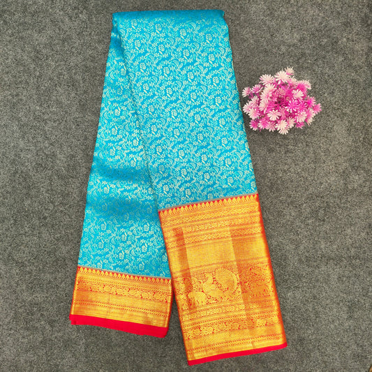 Pure Resham Bridal Kanchi Pattu Handloom Saree - Ambica Wedding Mall