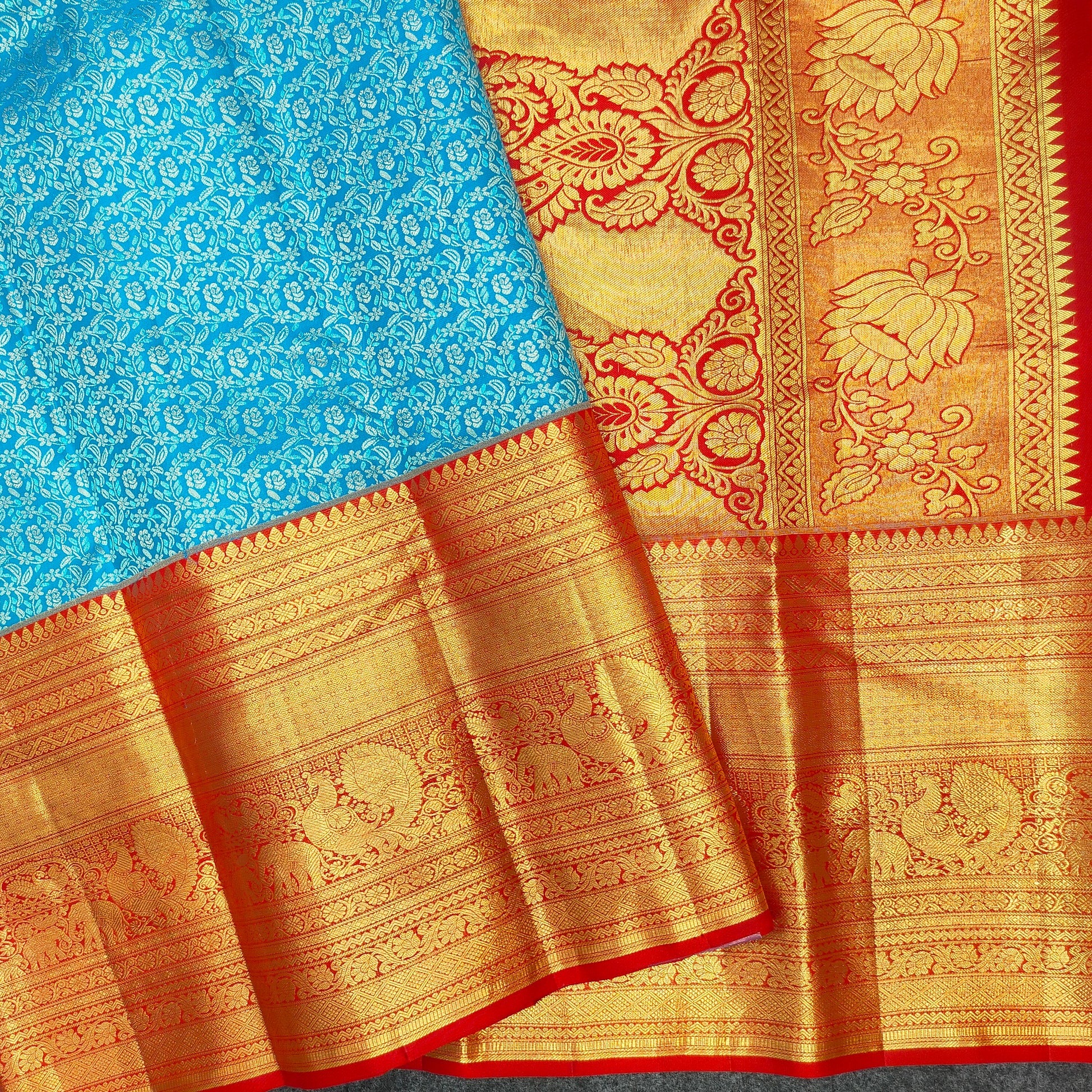 Pure Resham Bridal Kanchi Pattu Handloom Saree - Ambica Wedding Mall
