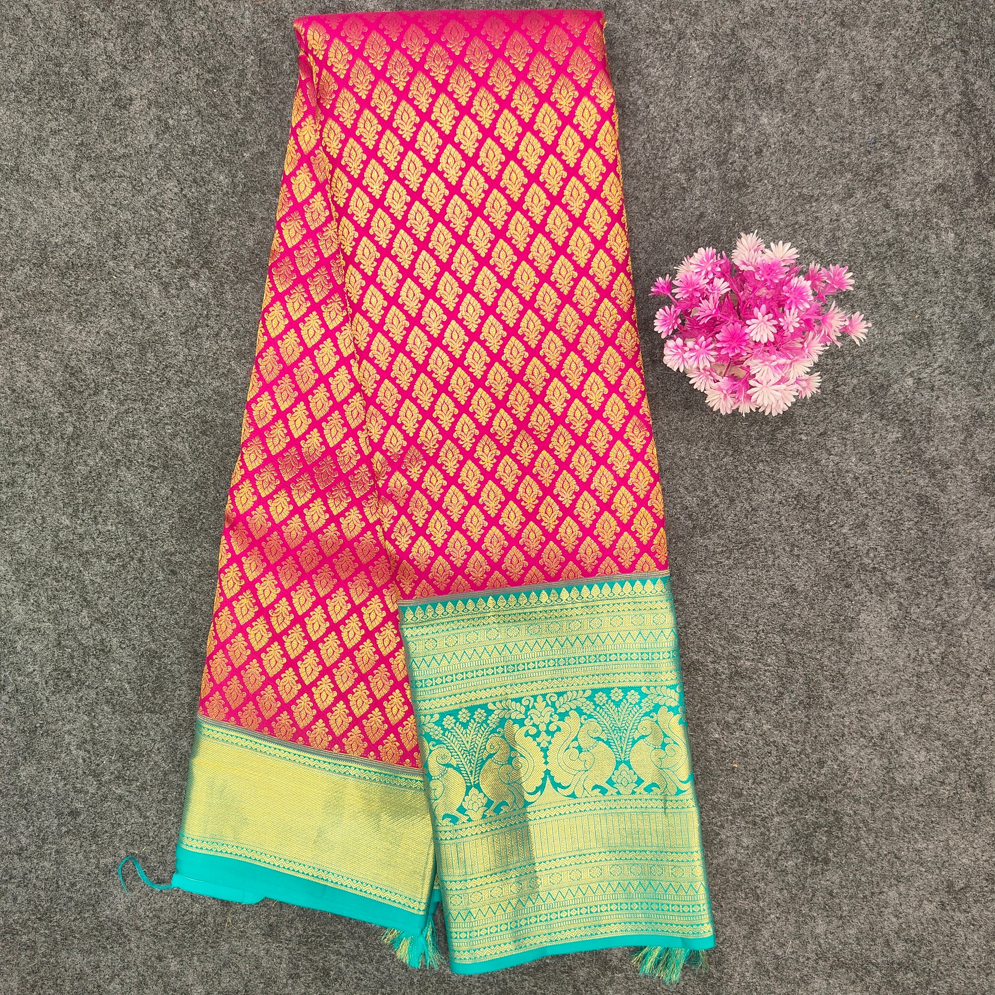 Pure Resham Bridal Kanchi Pattu Handloom Saree - Ambica Wedding Mall