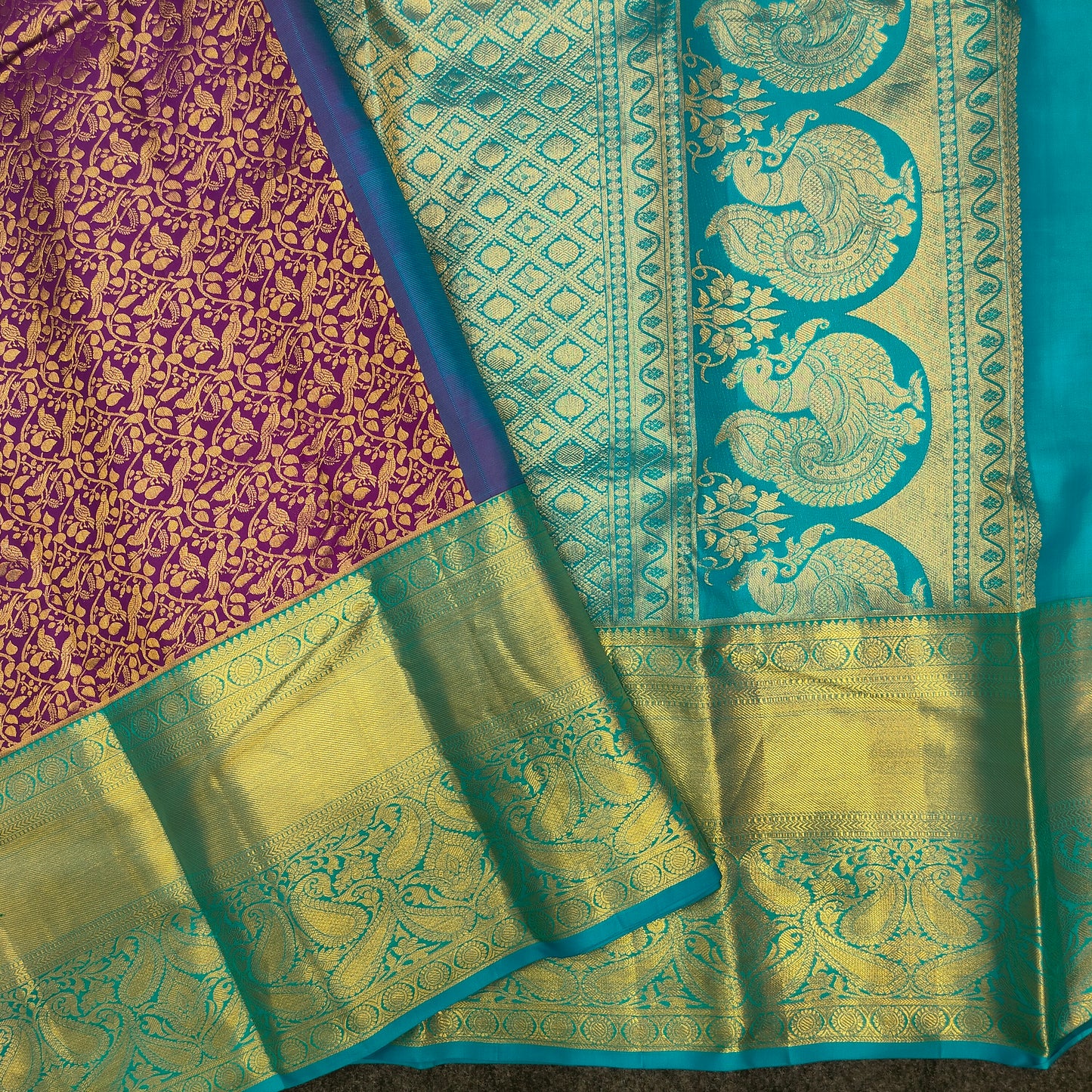 Pure Resham Bridal Kanchi Pattu Handloom Saree - Ambica Wedding Mall