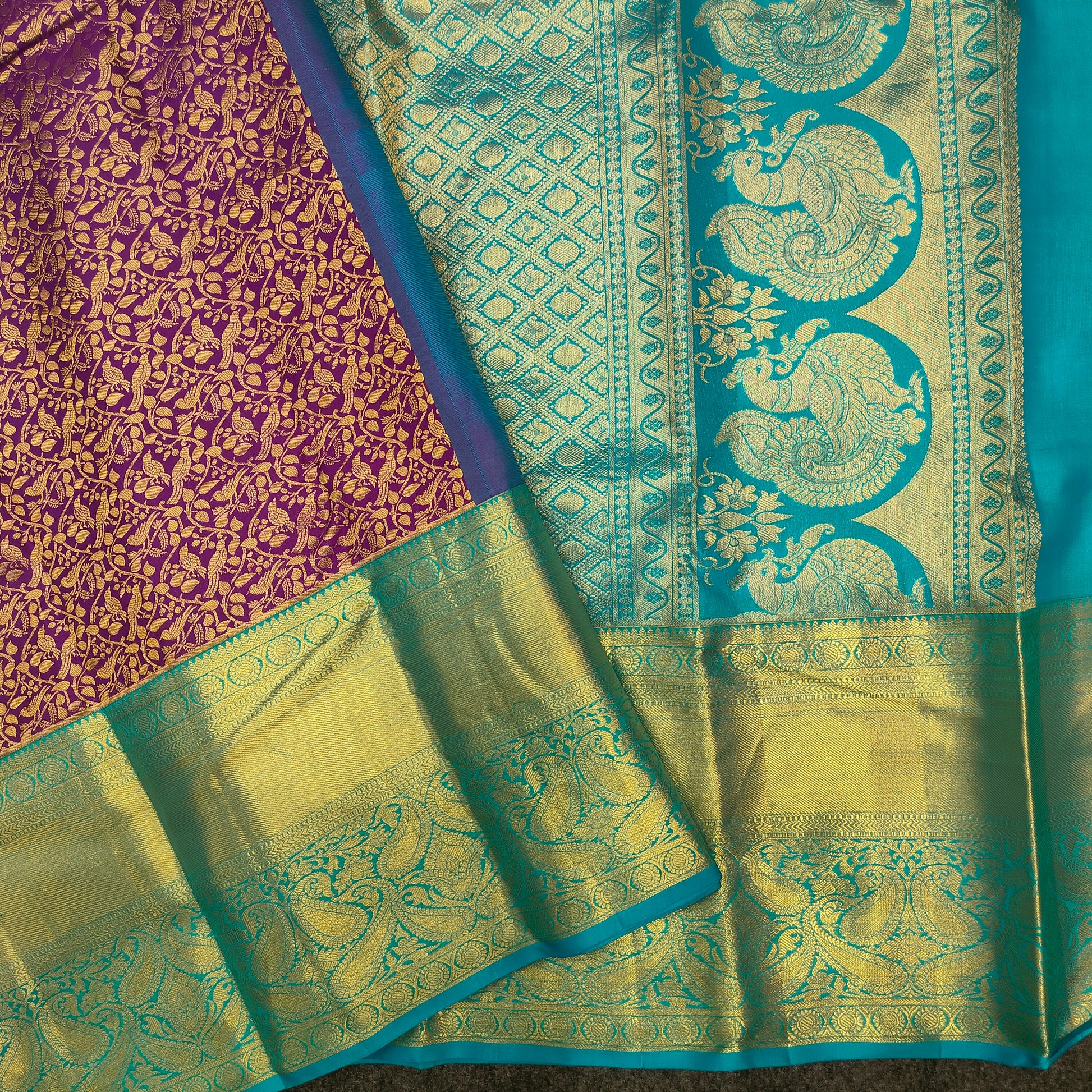 Pure Resham Bridal Kanchi Pattu Handloom Saree - Ambica Wedding Mall