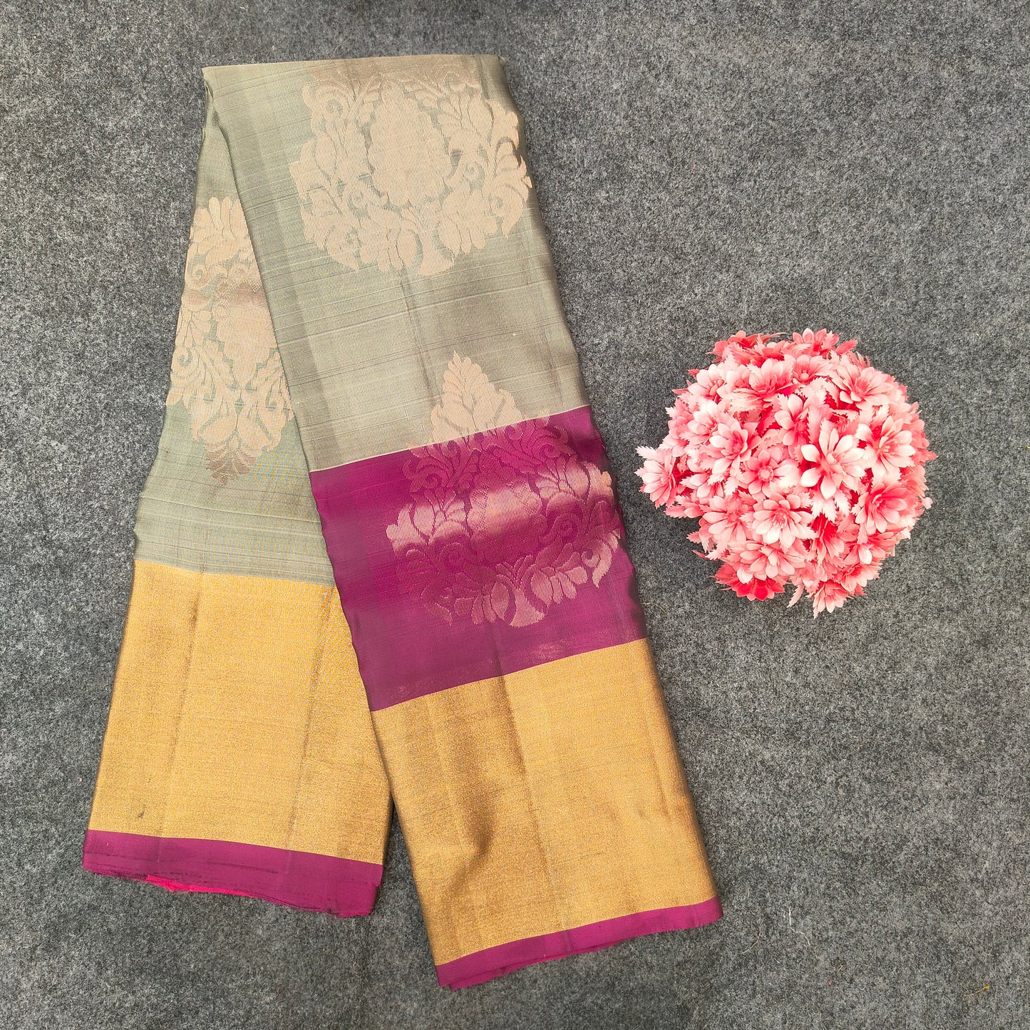✨Kanchi Pattu Bentex Border Saree - Ambica Wedding Mall