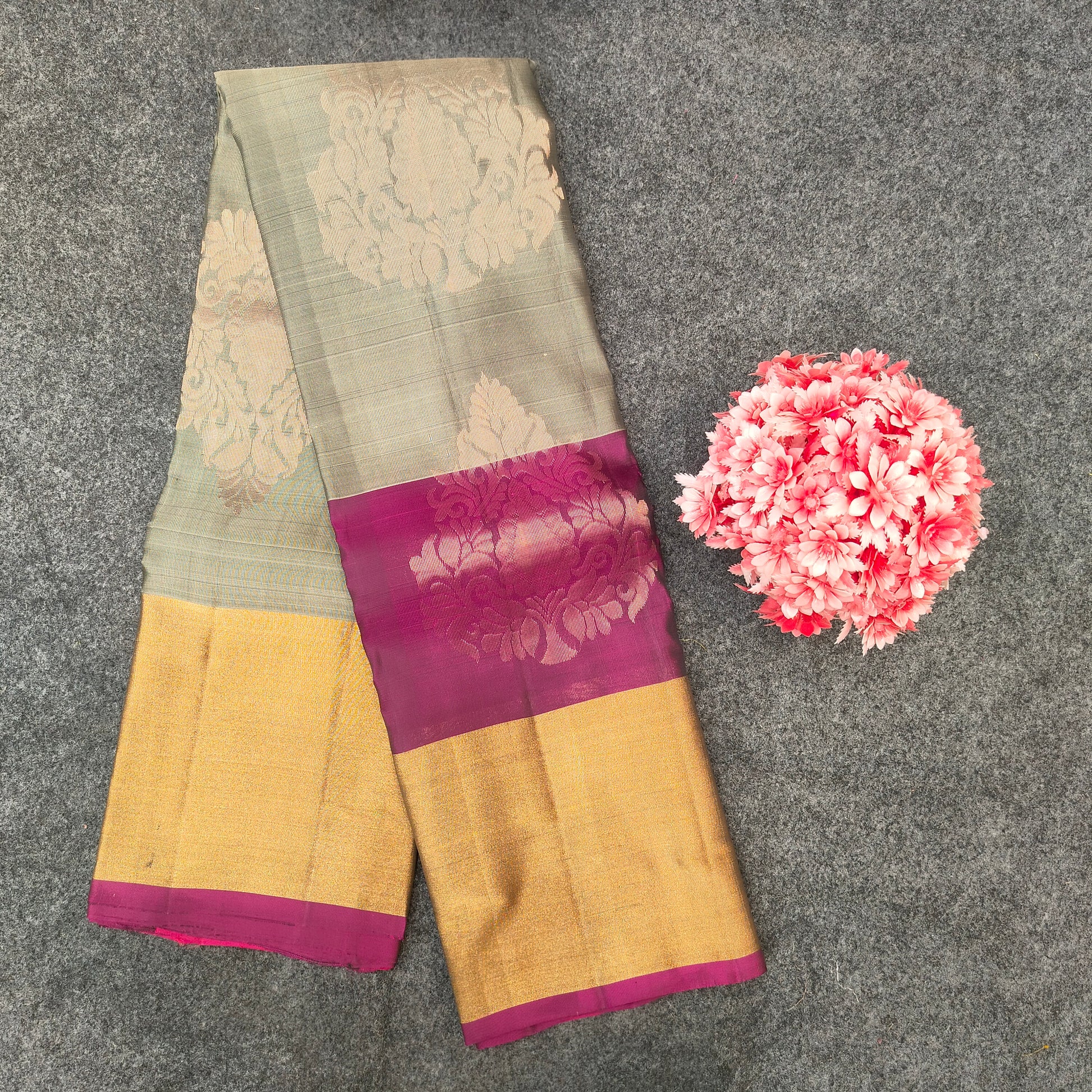 ✨Kanchi Pattu Bentex Border Saree - Ambica Wedding Mall