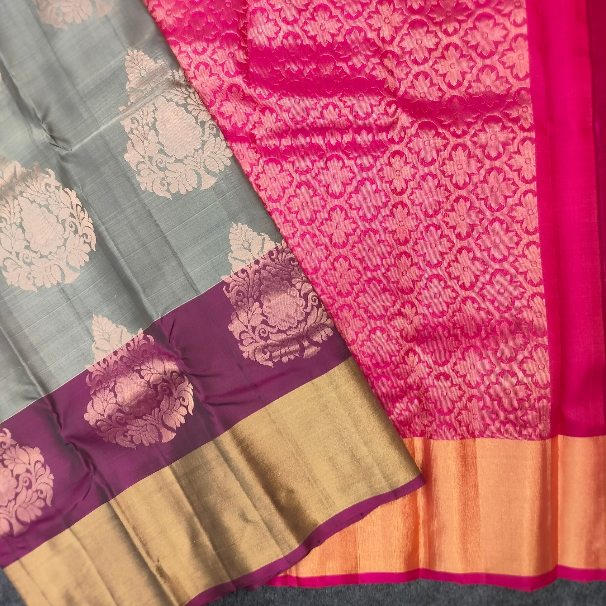 ✨Kanchi Pattu Bentex Border Saree - Ambica Wedding Mall