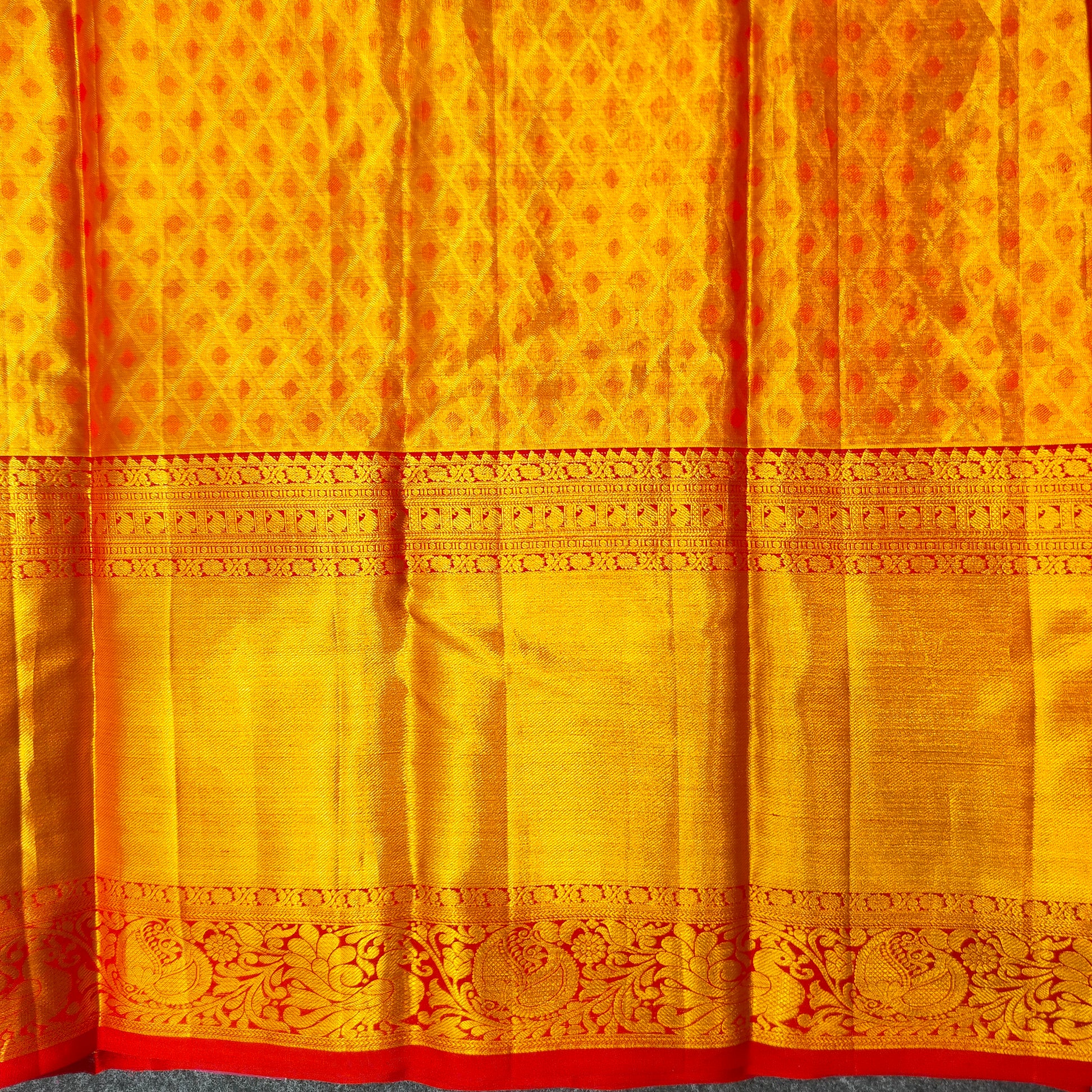 Pure Resham Bridal Kanchi Pattu Handloom Saree - Ambica Wedding Mall