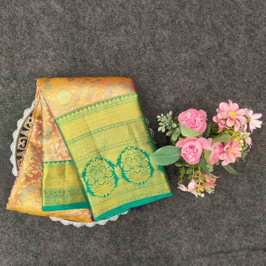 Pure Resham Bridal Kanchi Pattu Handloom Saree - Ambica Wedding Mall
