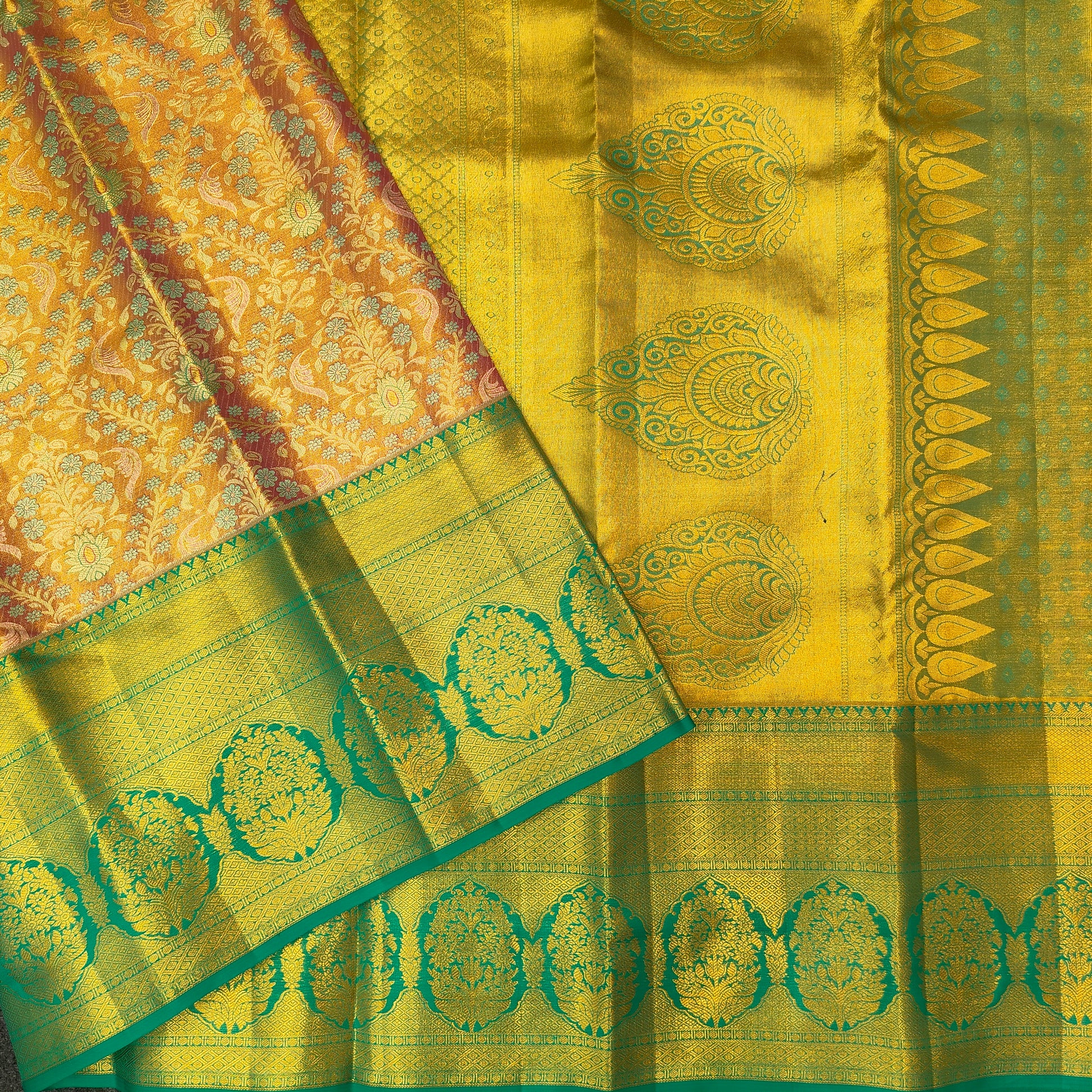 Pure Resham Bridal Kanchi Pattu Handloom Saree - Ambica Wedding Mall