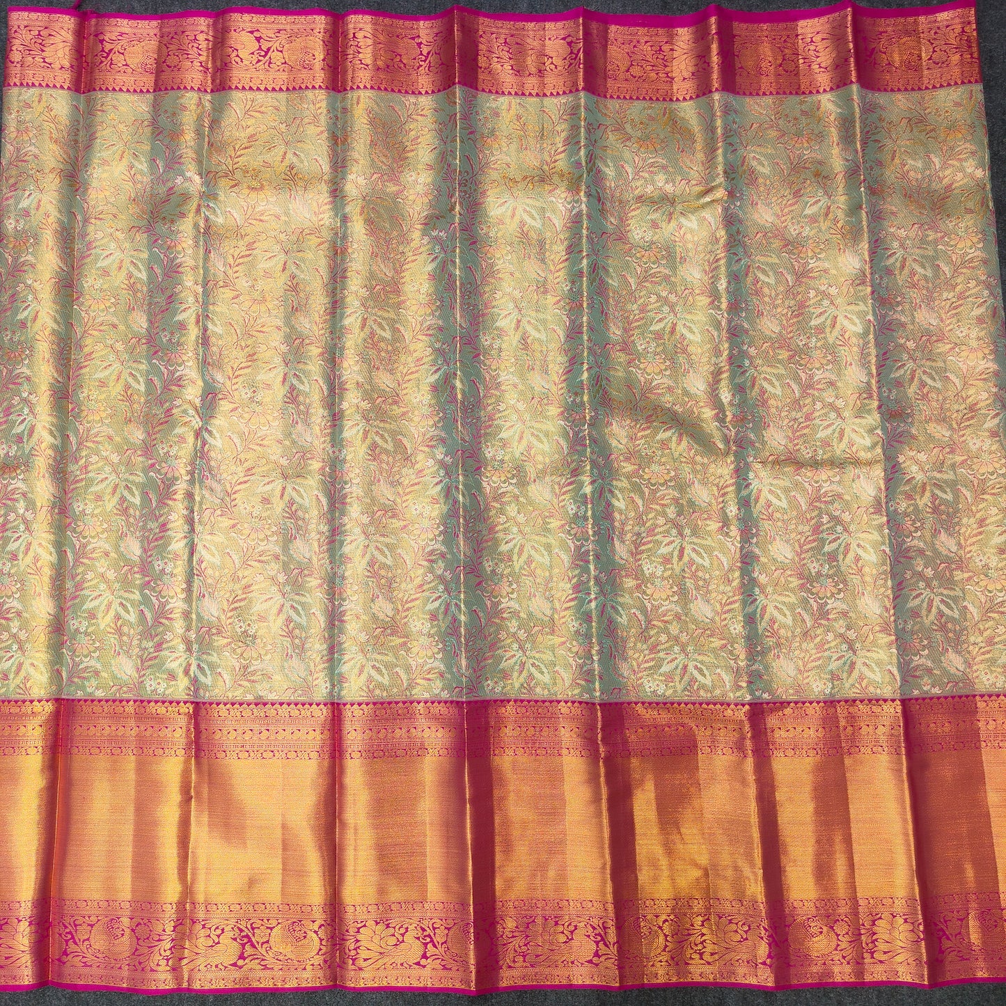 Pure Resham Bridal Kanchi Pattu Handloom Saree - Ambica Wedding Mall