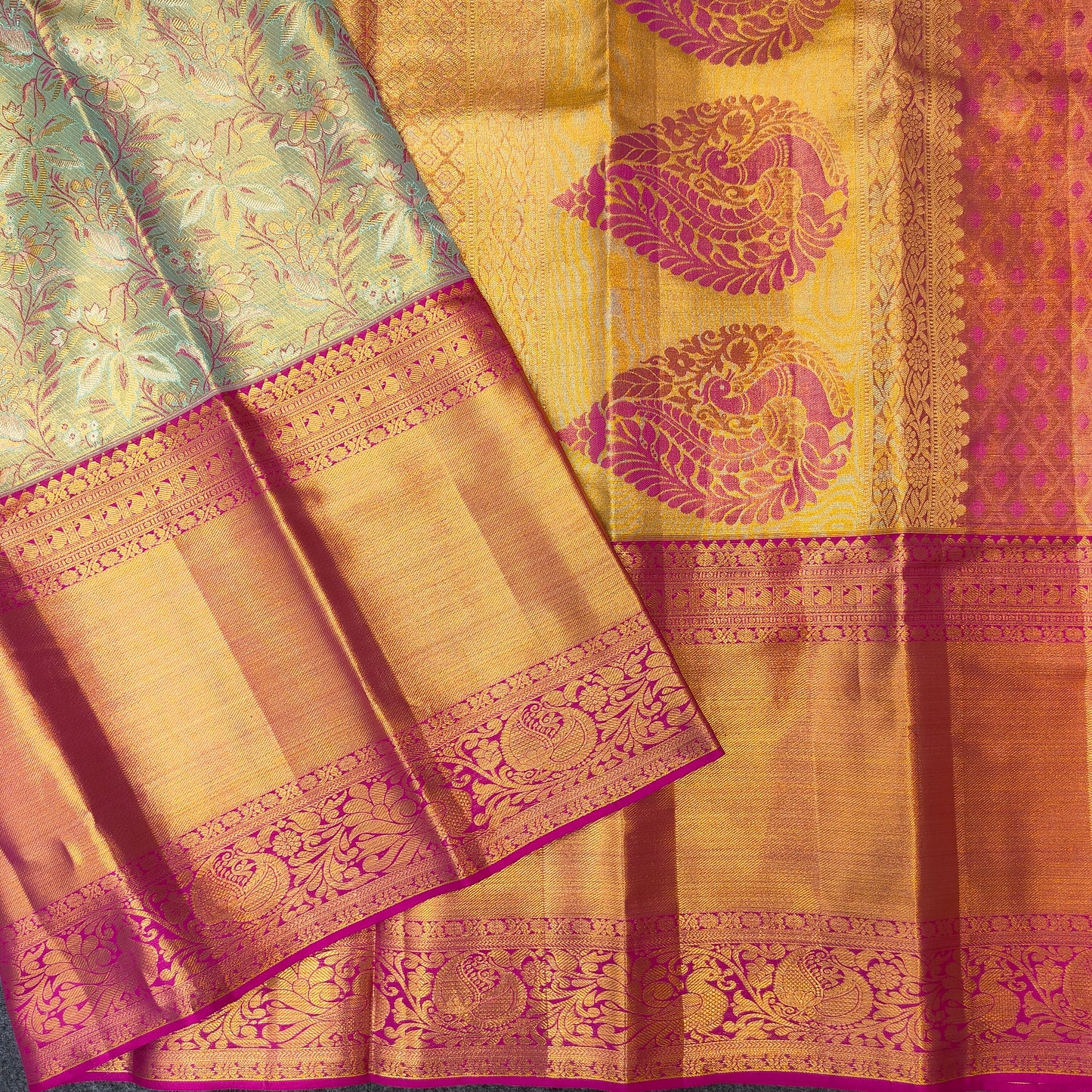 Pure Resham Bridal Kanchi Pattu Handloom Saree - Ambica Wedding Mall