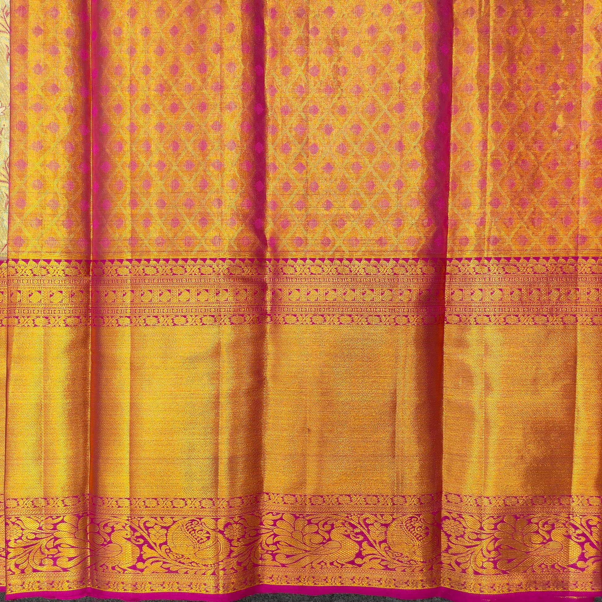 Pure Resham Bridal Kanchi Pattu Handloom Saree - Ambica Wedding Mall