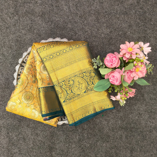 Pure Resham Bridal Kanchi Pattu Handloom Saree - Ambica Wedding Mall