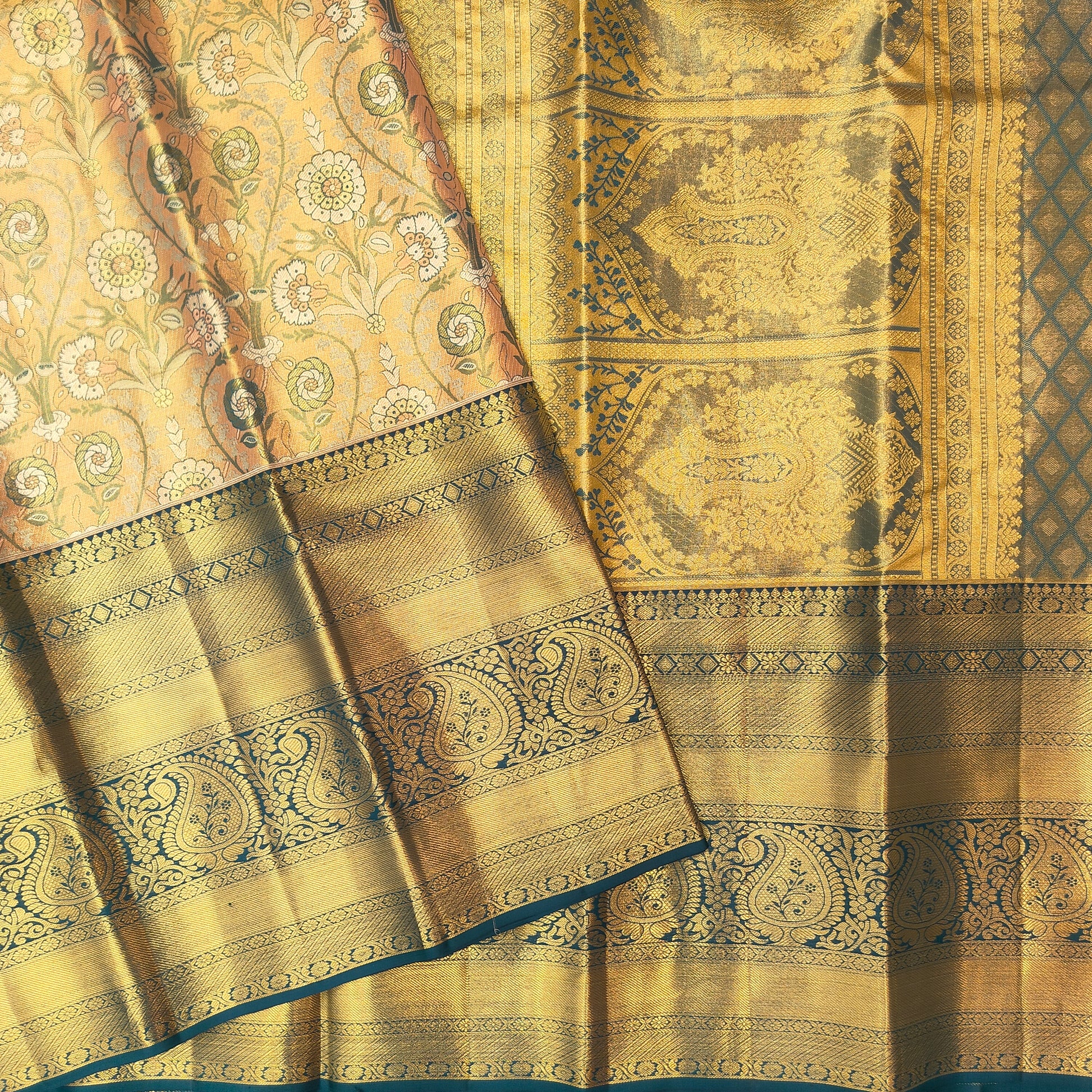 Pure Resham Bridal Kanchi Pattu Handloom Saree - Ambica Wedding Mall