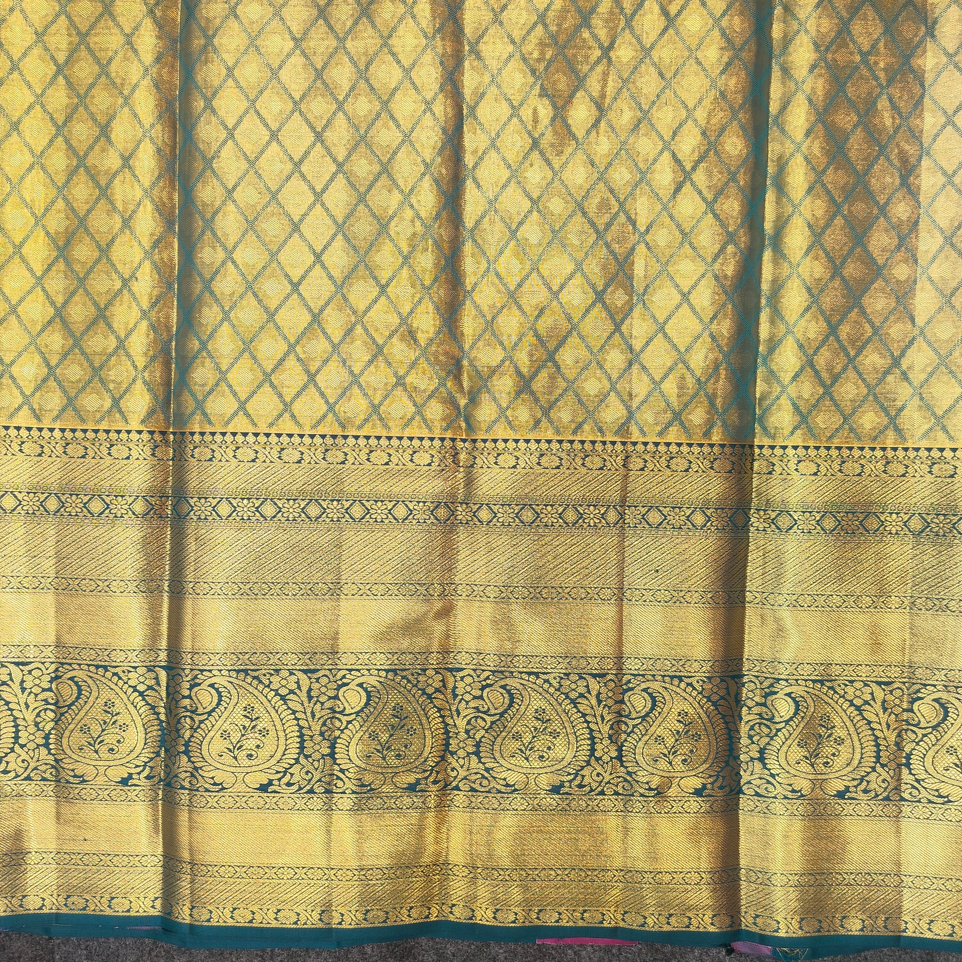 Pure Resham Bridal Kanchi Pattu Handloom Saree - Ambica Wedding Mall