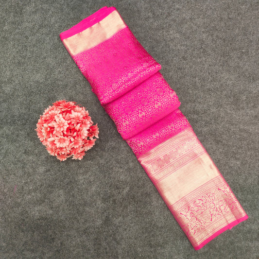 Pure Kanchi Pattu Resham Silver Zari Saree - Ambica Wedding Mall