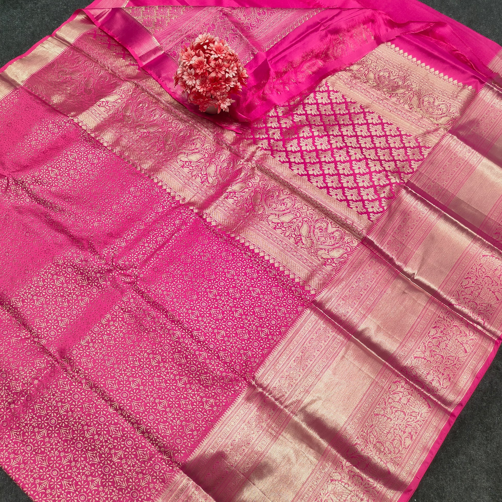 Pure Kanchi Pattu Resham Silver Zari Saree - Ambica Wedding Mall