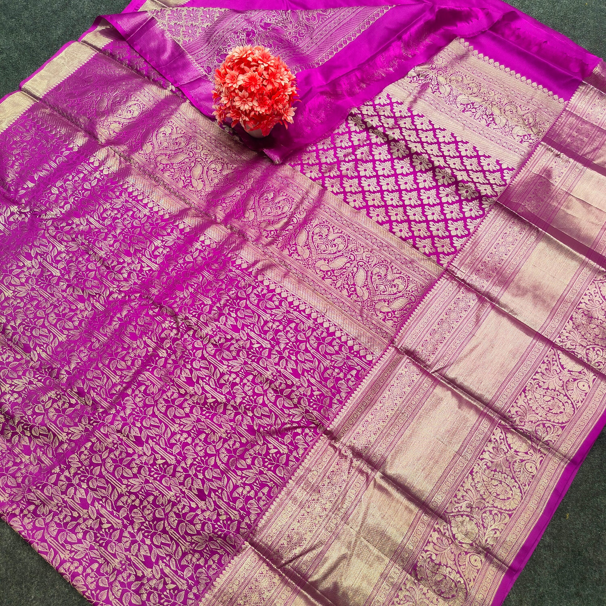 Pure Kanchi Pattu Resham Silver Zari Saree - Ambica Wedding Mall