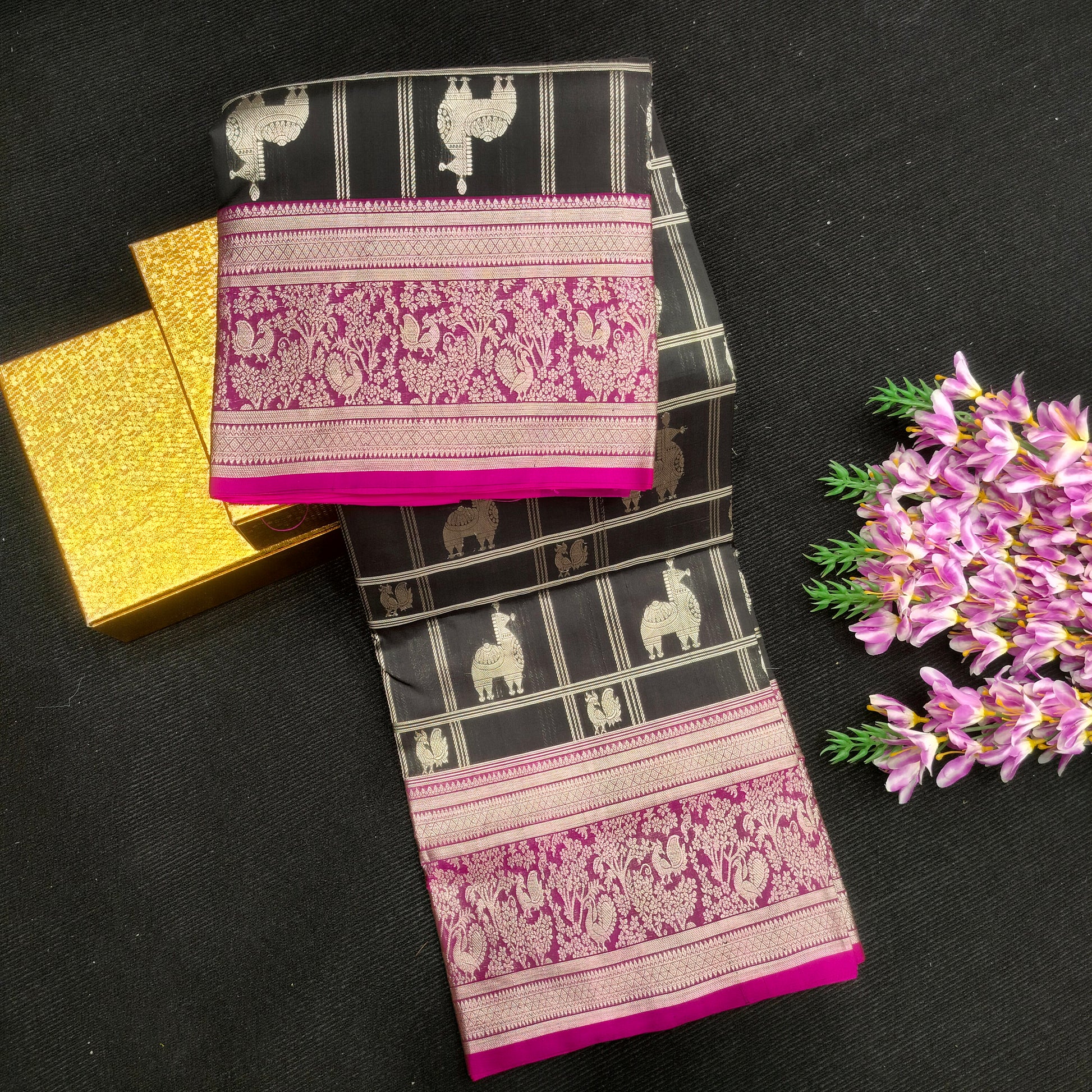 Pure Venkatagiri Handloom Buta saree - Ambica Wedding Mall
