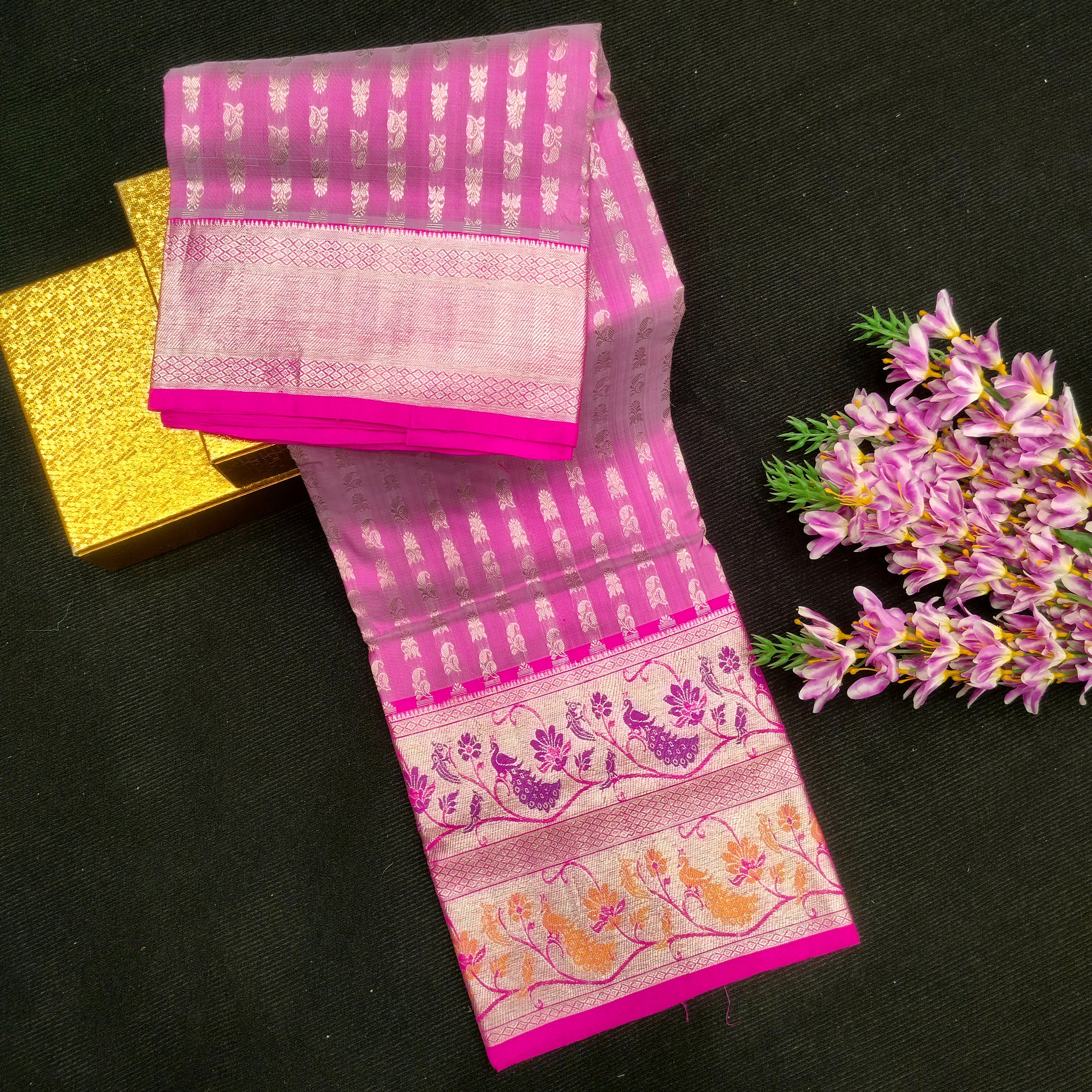 Pure Venkatagiri Handloom Buta saree - Ambica Wedding Mall