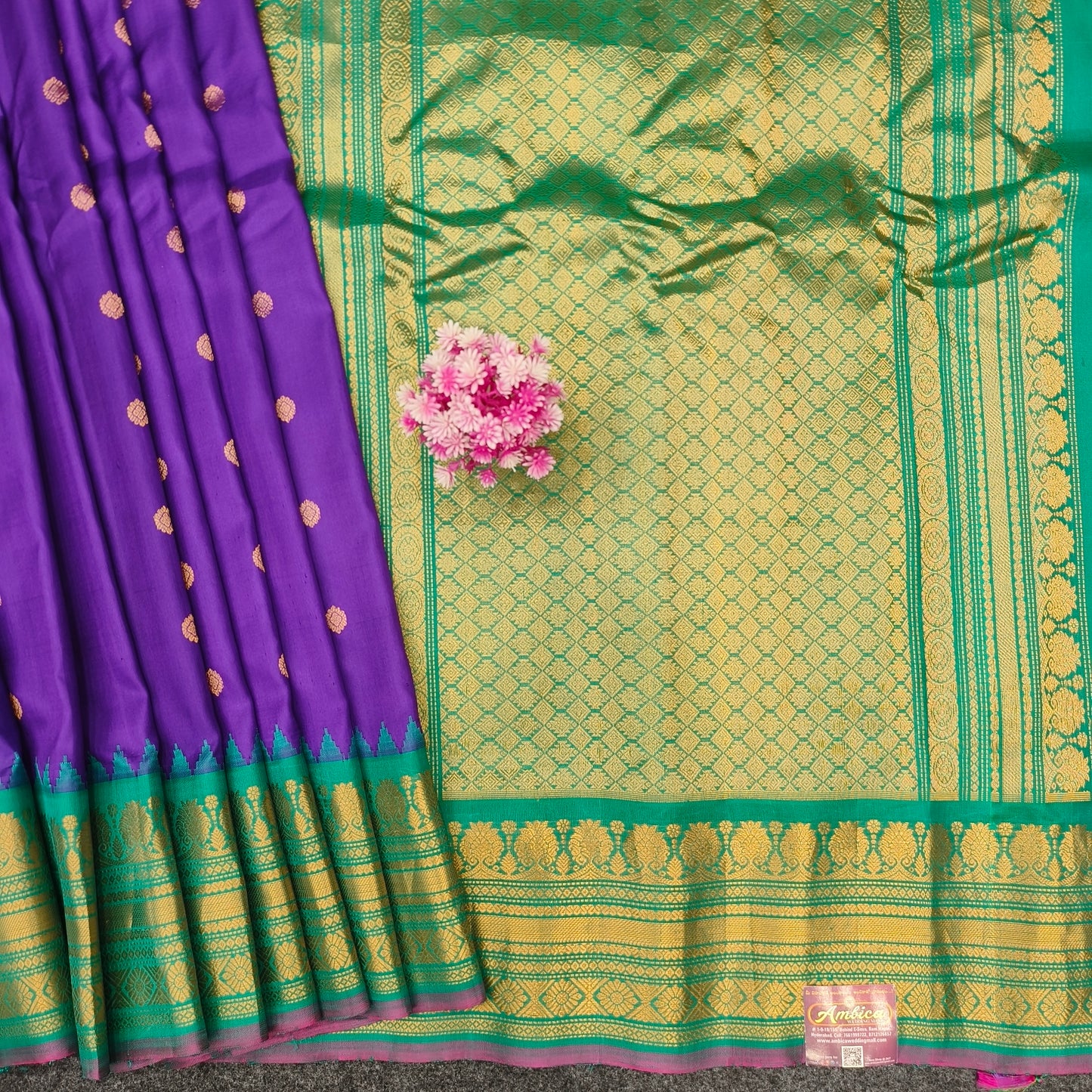 Gadwal Pattu Pure Resham Handloom Saree - Ambica Wedding Mall