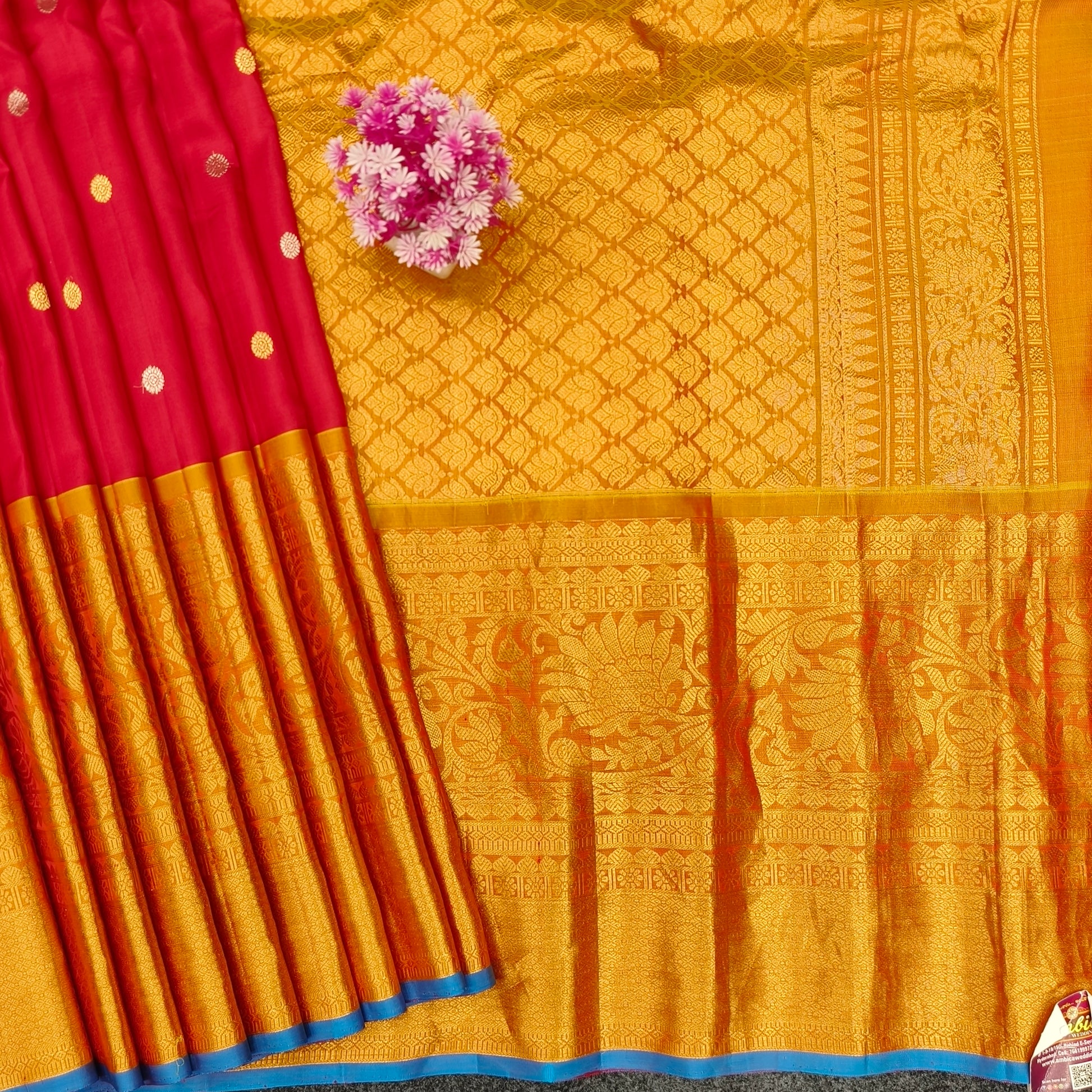 Gadwal Pattu Pure Resham Handloom Saree - Ambica Wedding Mall