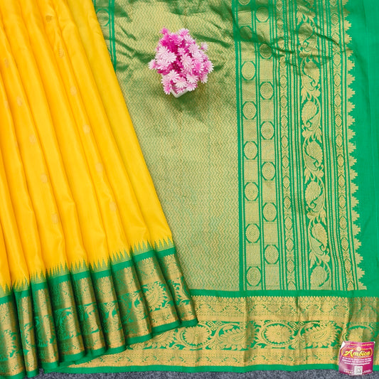 Gadwal Pattu Pure Resham Handloom Saree - Ambica Wedding Mall